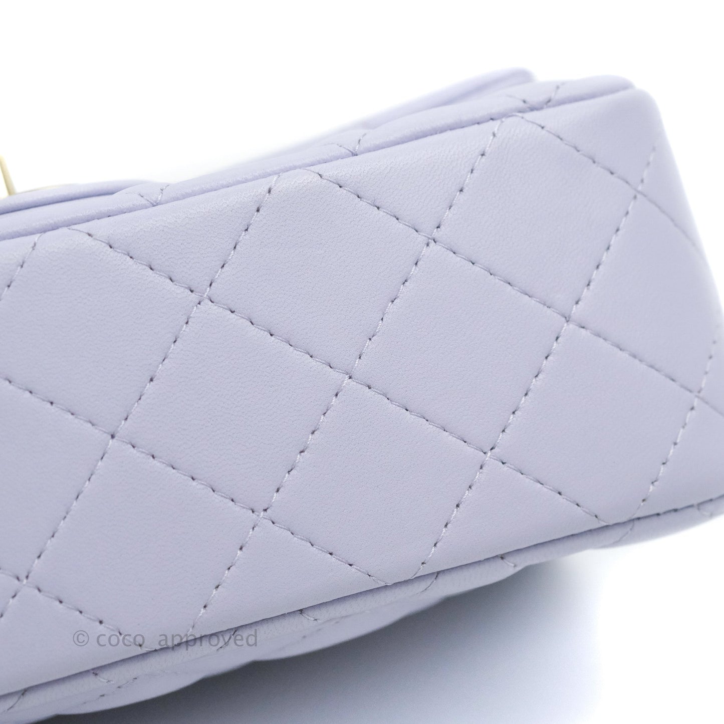 Chanel Quilted Mini Rectangular Flap Lilac Lambskin Gold Hardware