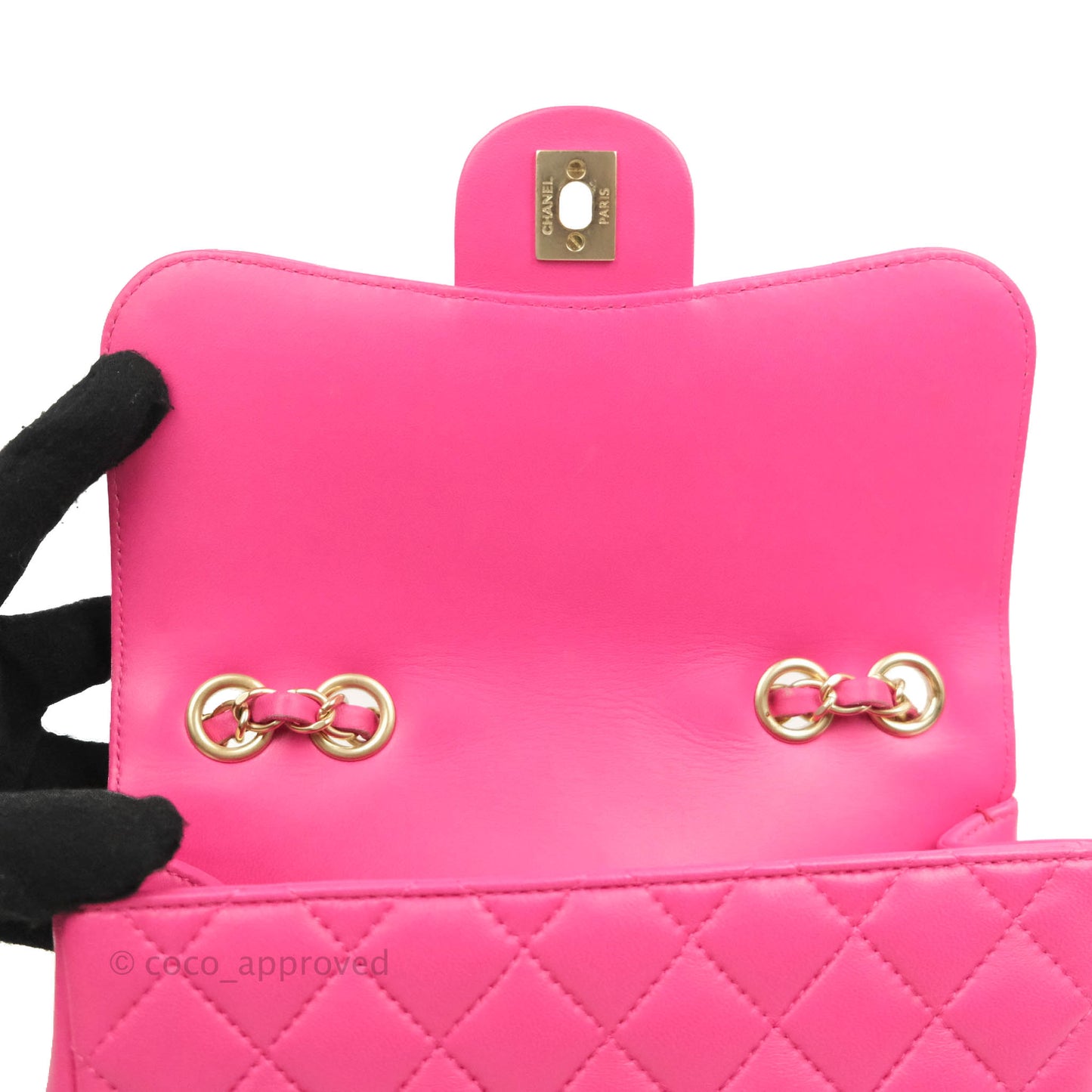 Chanel Quilted Small Flap Pink Lambskin Matte Gold Hardware