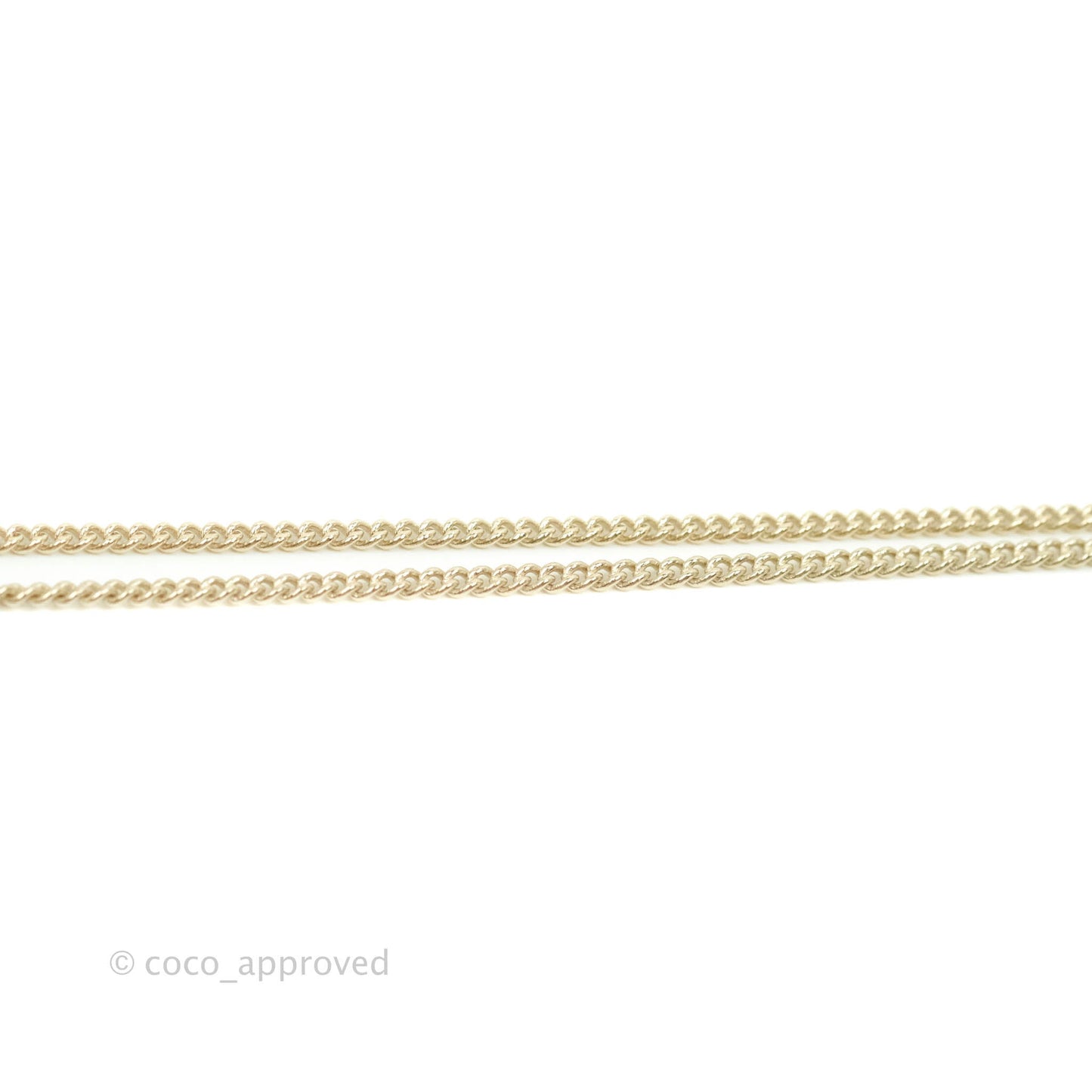 Chanel CC Crystal Pearl Necklace Gold Tone 18B