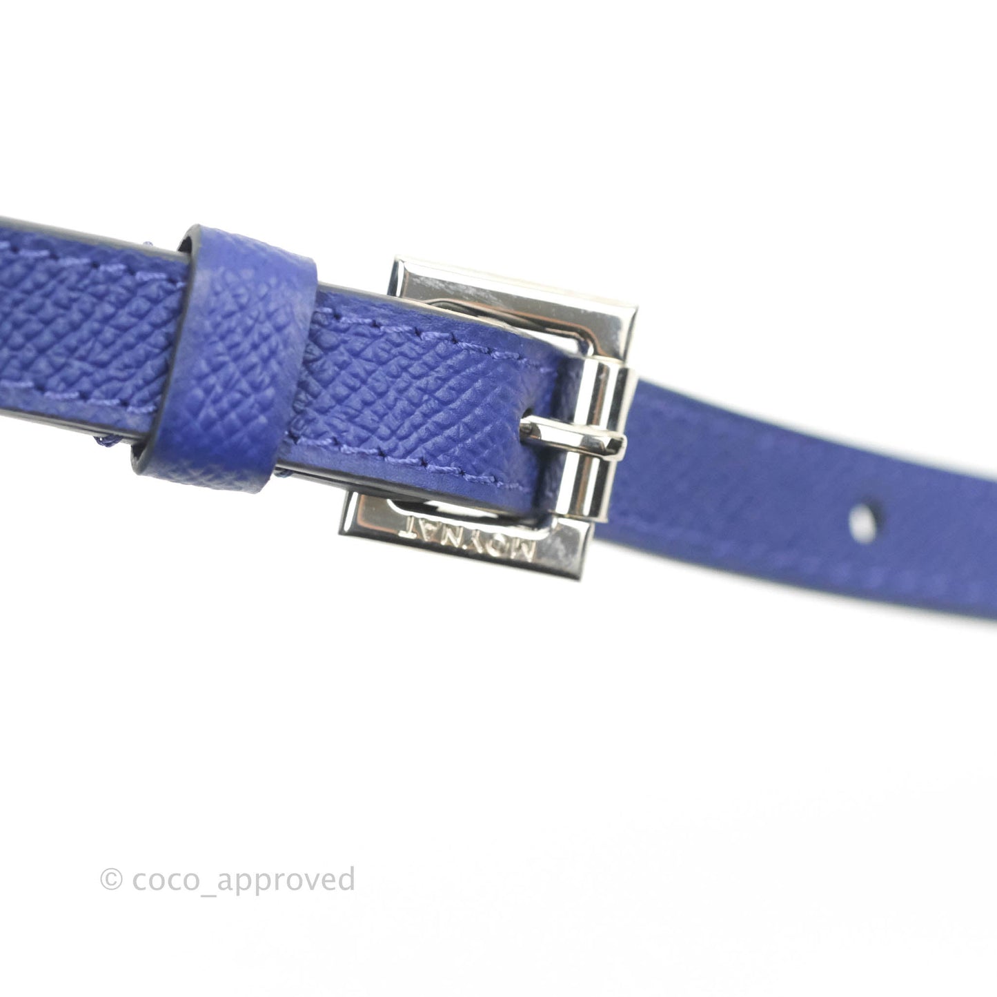 Moynat Gabrielle PM Bag Blue Calfskin Silver Hardware