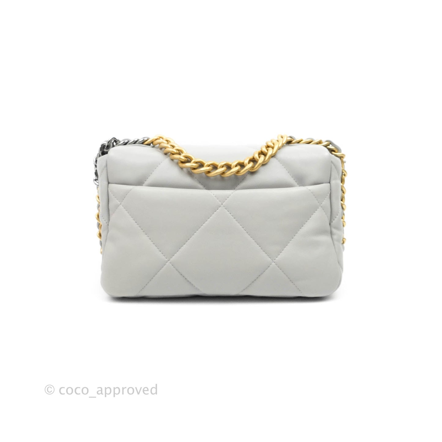 Chanel 19 Small Grey Lambskin Mixed Hardware