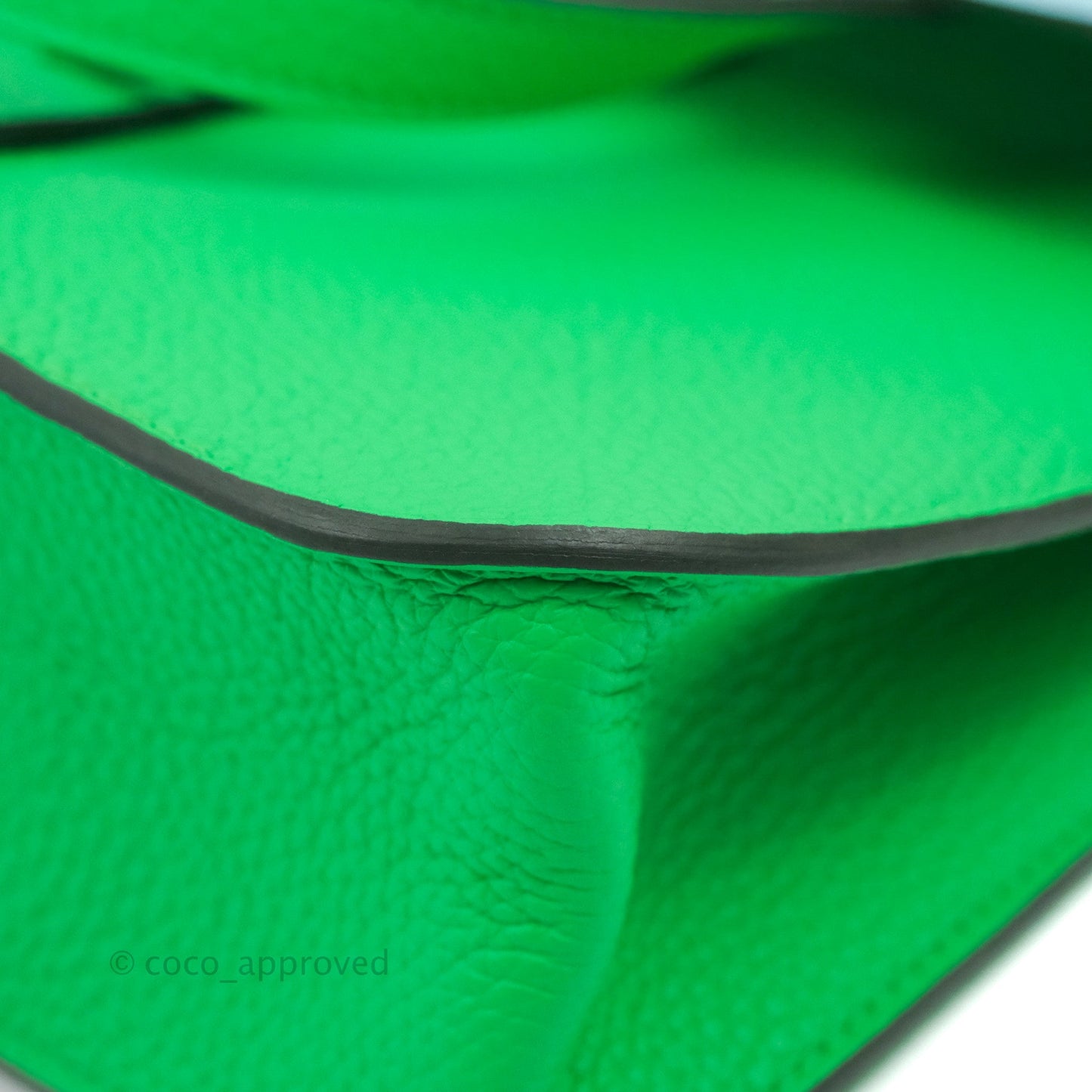 Hermès Halzan 25 Vert Comics/ Bleu Zephyr Clemence Palladium Hardware