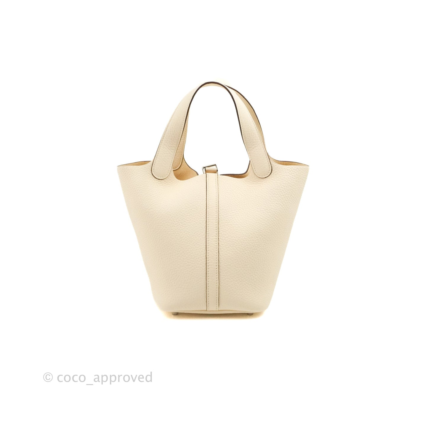Hermès Picotin Lock 18 PM Nata Clemence Silver Hardware