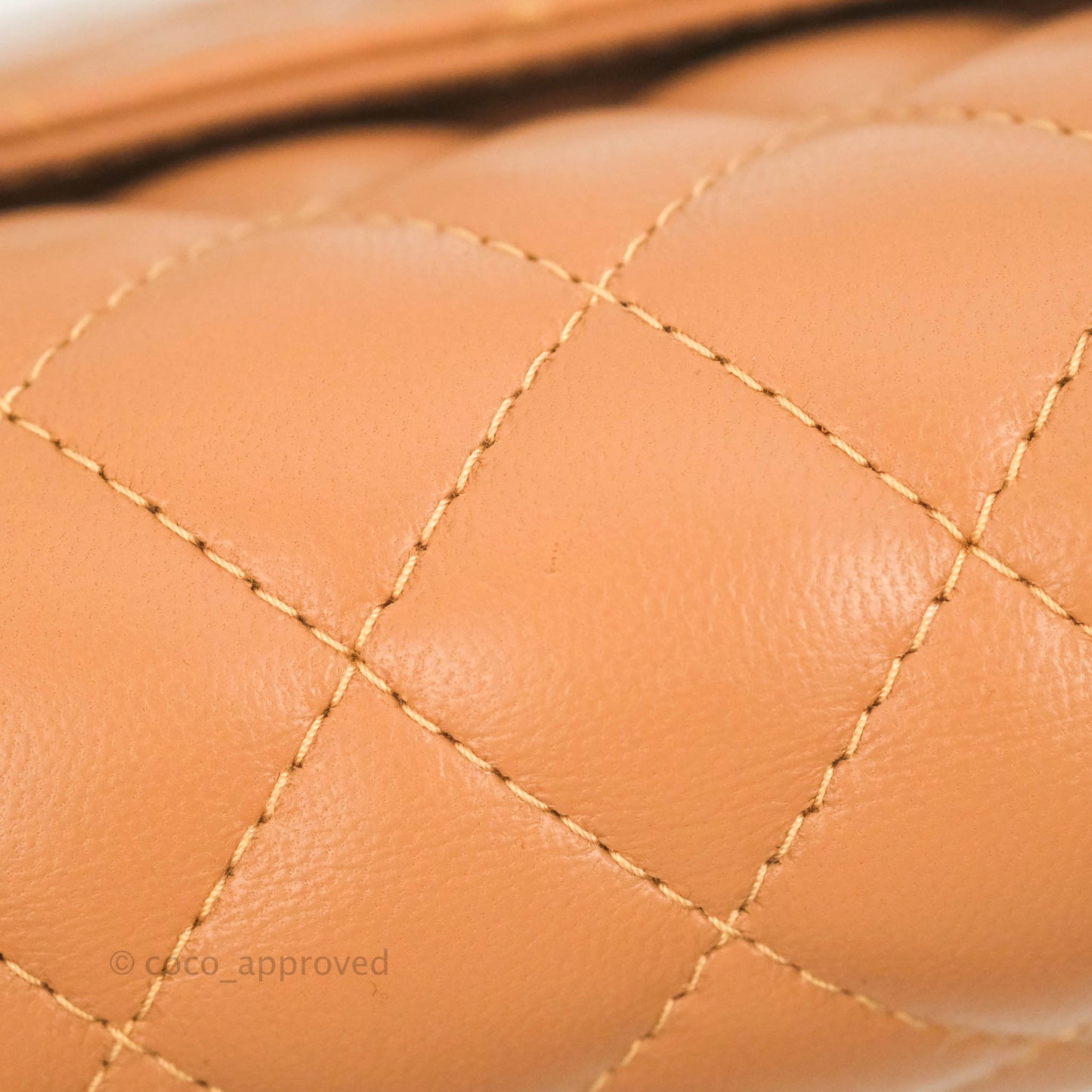 Chanel Quilted Mini Rectangular Flap Caramel Lambskin Gold Hardware 22S