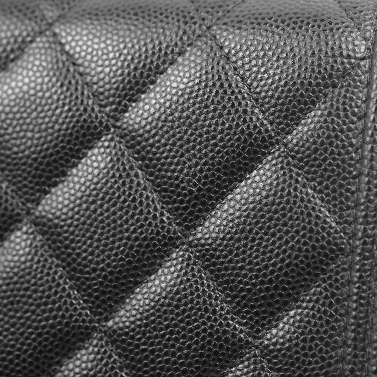 Chanel Quilted Boy Wallet on Chain WOC Black Caviar Ruthenium Hardware