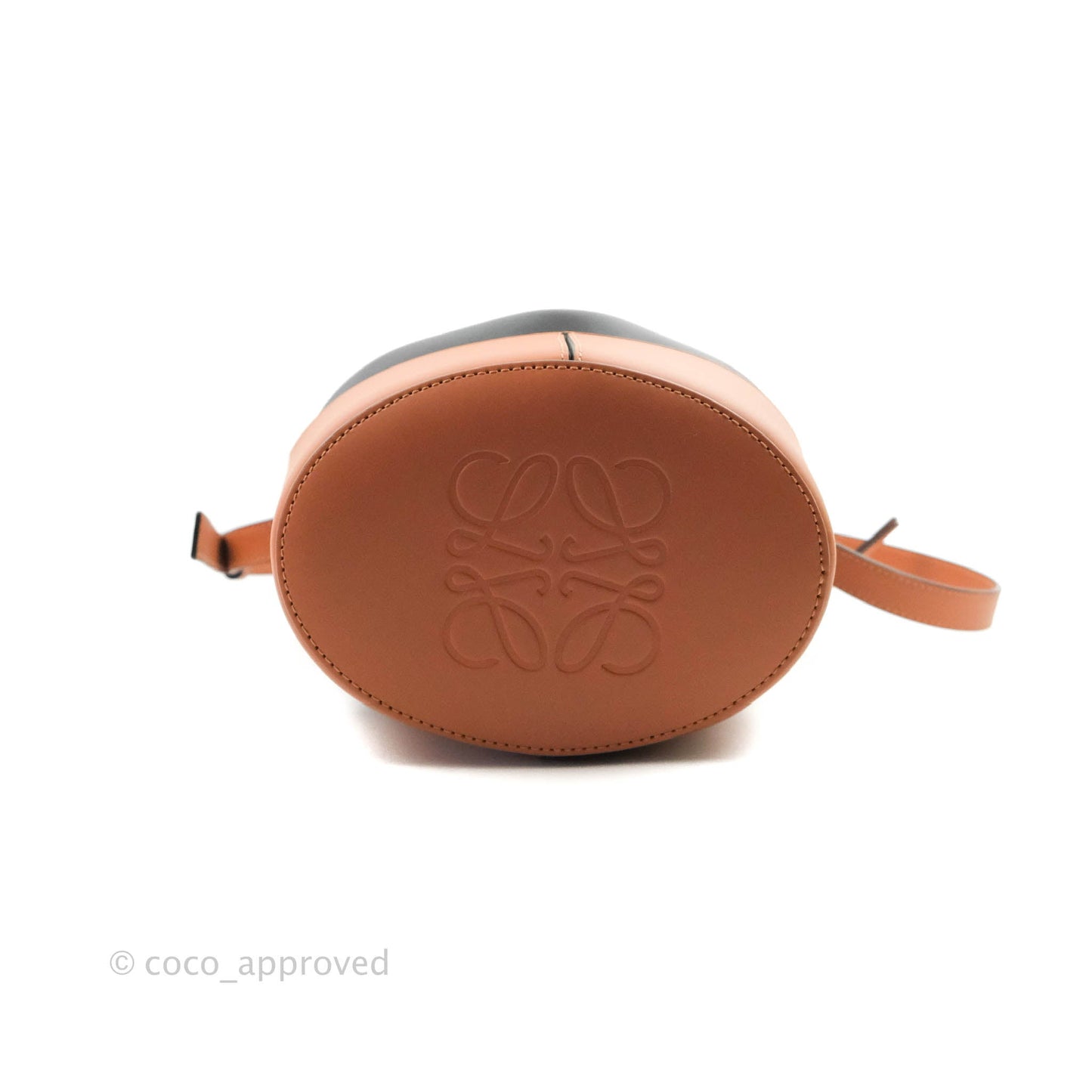 Loewe Small Balloon Bucket Bag Black Tan Calfskin