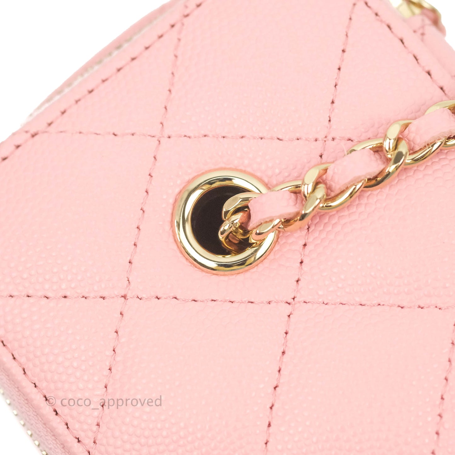 Chanel Classic Vanity with Chain Pink Caviar Gold Hardware