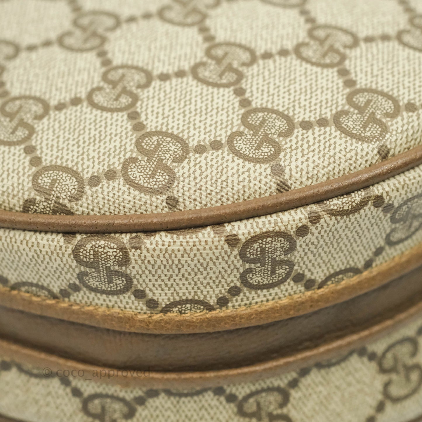 Gucci Vintage GG Monogram Canvas Round Shoulder Bag