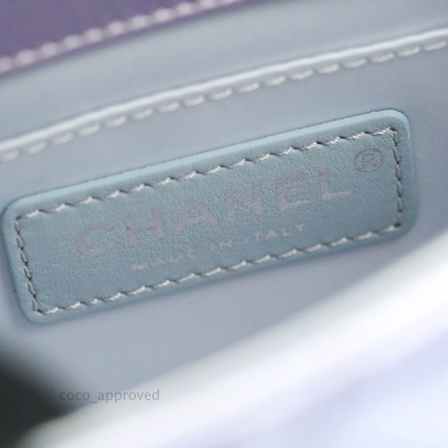 Chanel Wristlet Clutch Iridescent Rainbow Calfskin Leather 21K