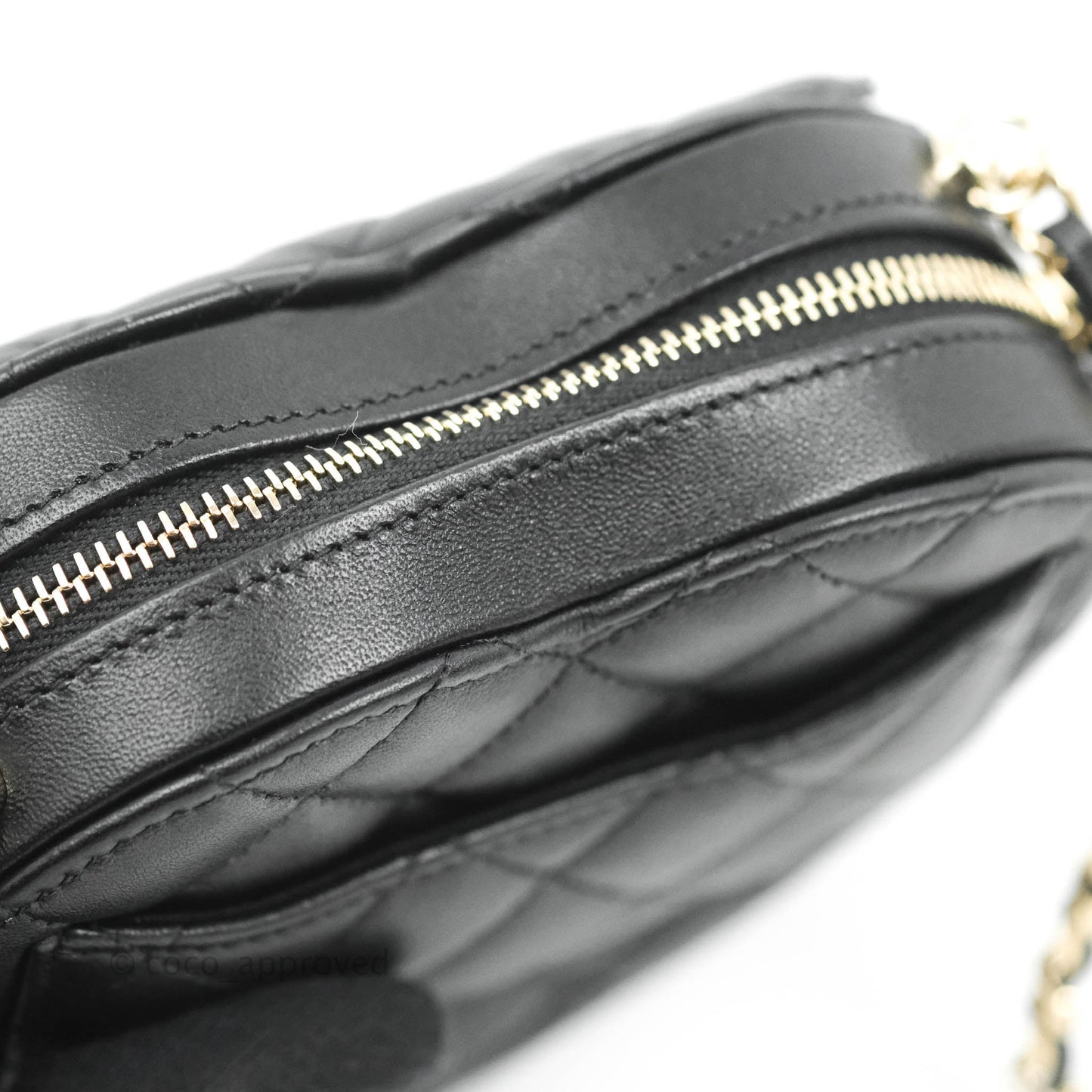 Chanel Small Heart Bag Black Lambskin Gold Hardware 22S