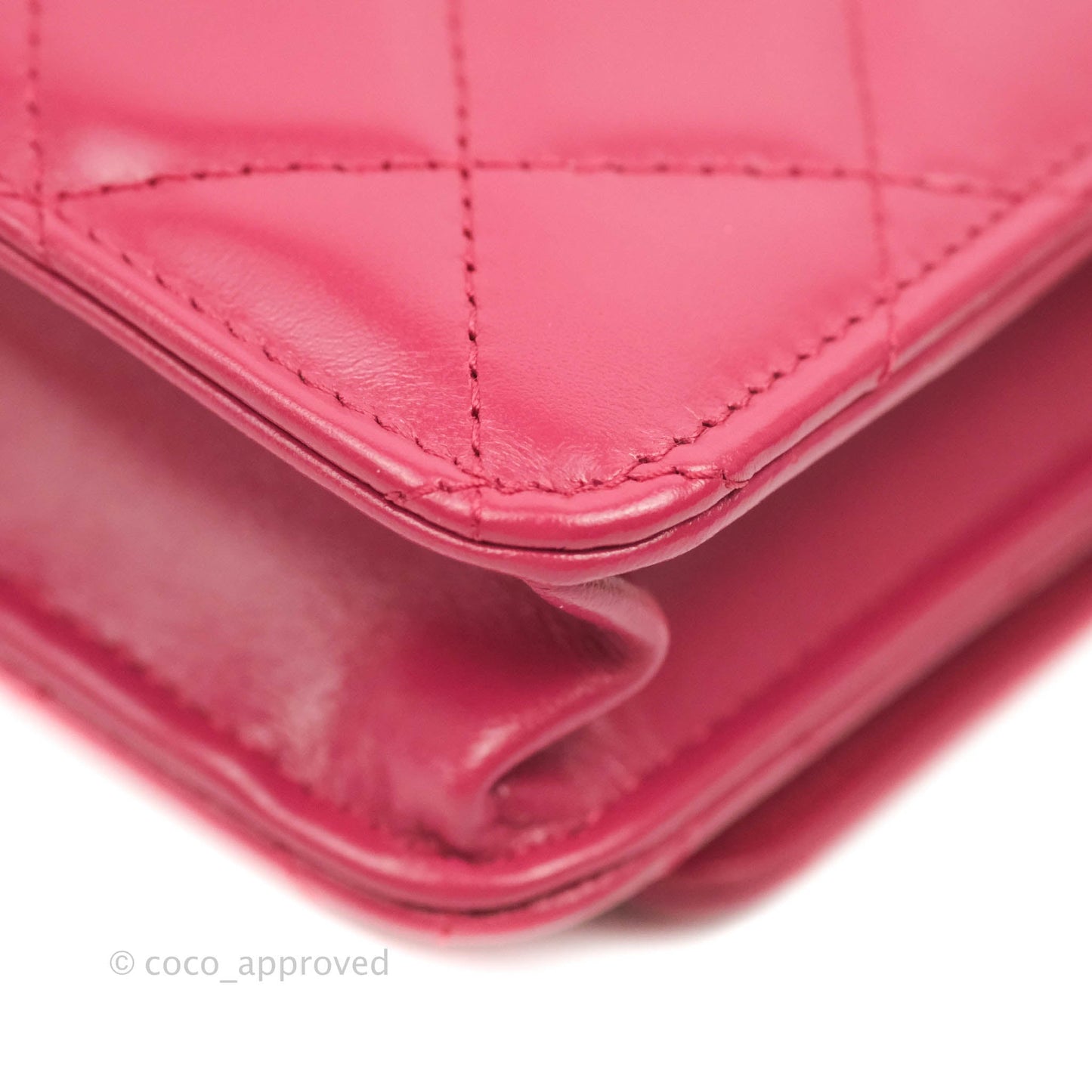Chanel Quilted Perfect Fit Adjustable Wallet On Chain WOC Pink Calfskin Aged Gold Hardware