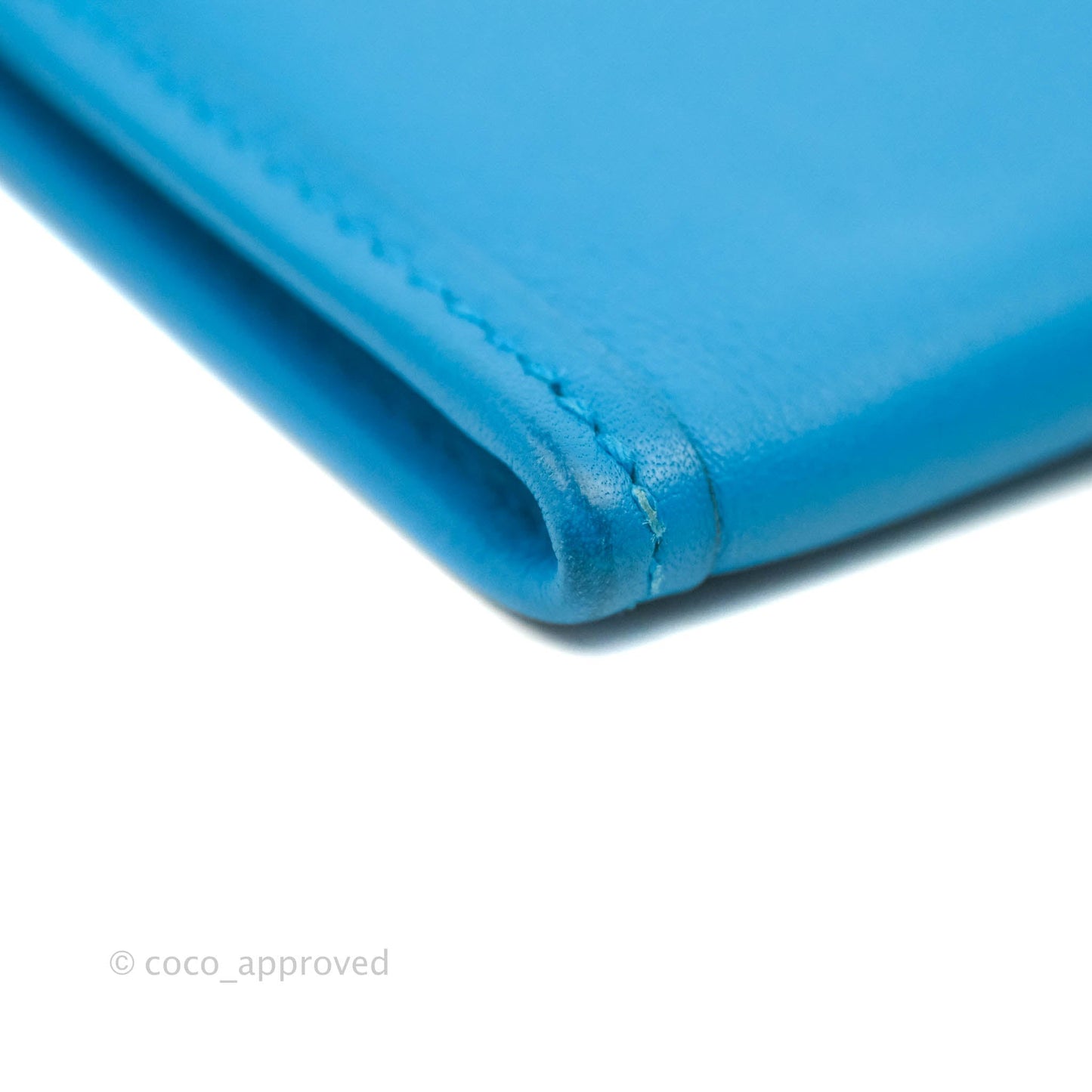 Hermès Jige Duo Wallet Bleu Zanzibar Swift