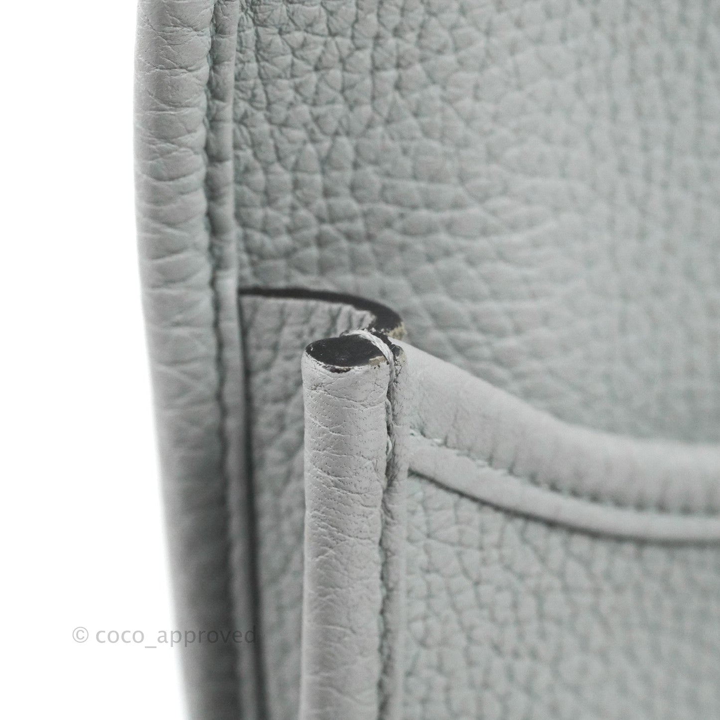 Hermes Evelyne III 29 Bleu Pale Clemence Palladium Hardware