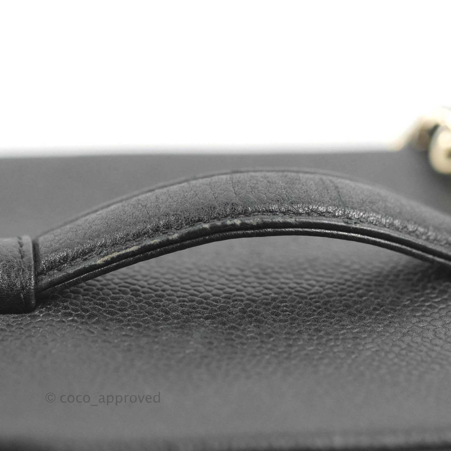 Chanel Vintage Vanity Case Black Caviar Gold Hardware