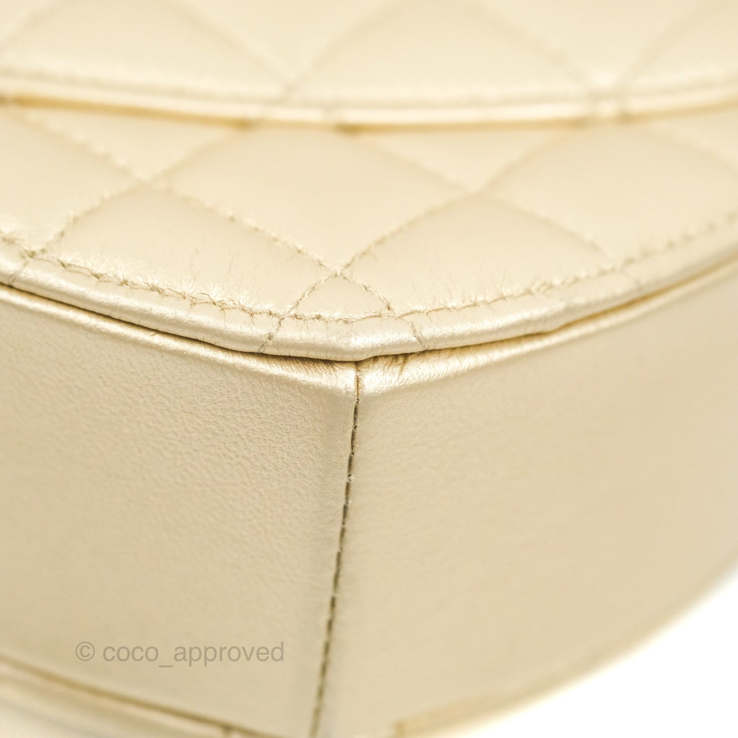 Chanel Small Heart Bag Gold Lambskin Gold Hardware 22S