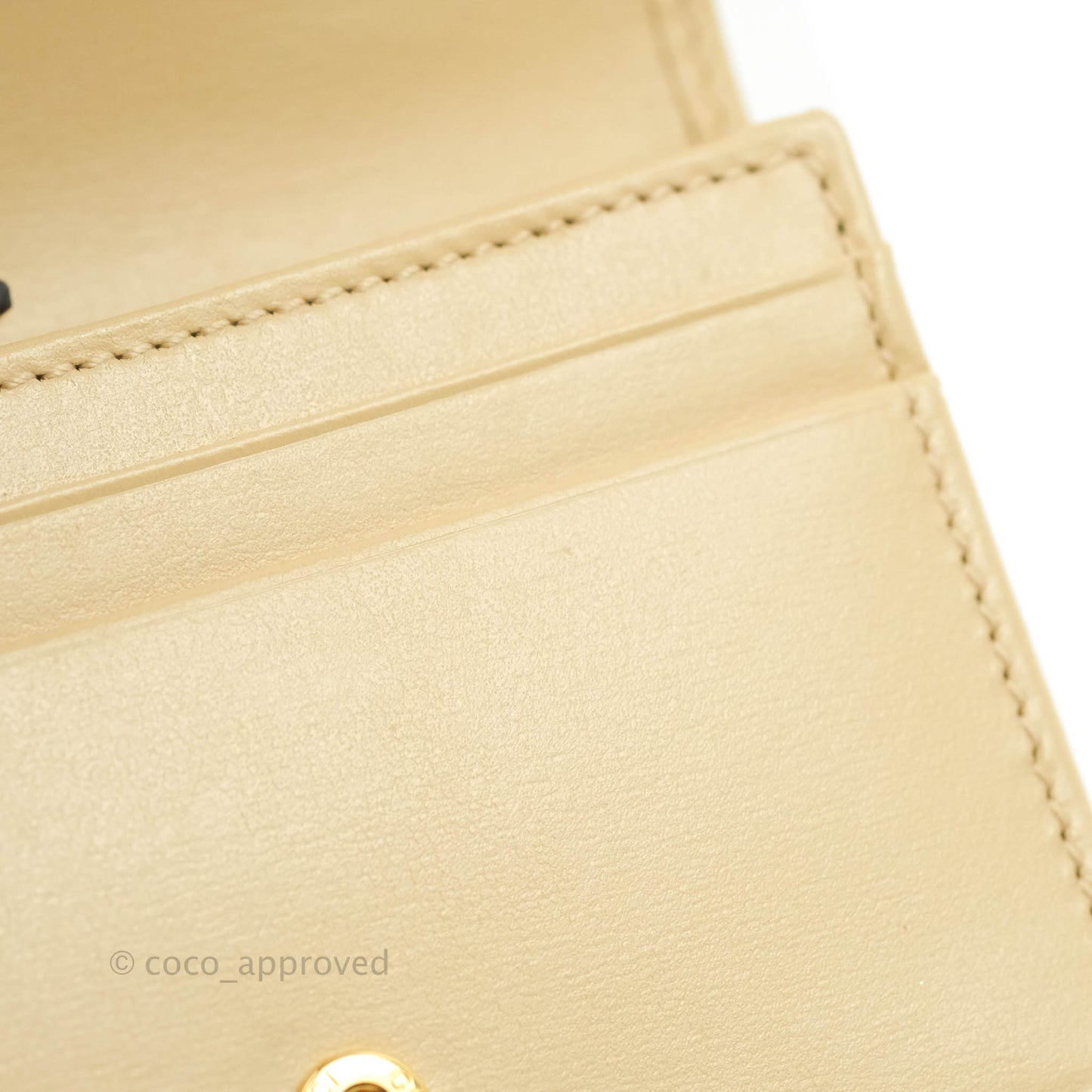 Gucci Horsebit 1955 Card Case Wallet Beige