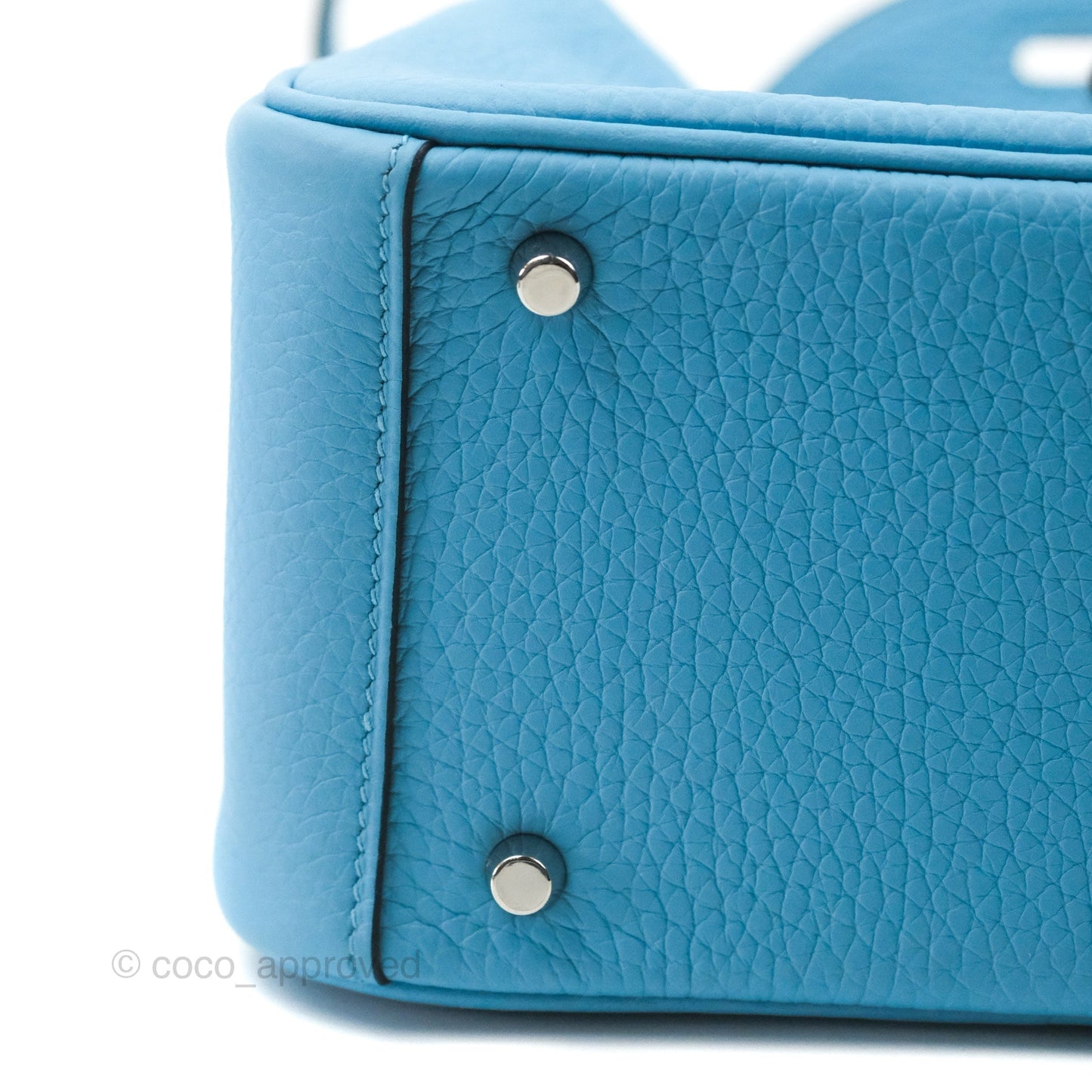 Hermès Mini Lindy 20 Bleu De Nord Clemence Palladium Hardware