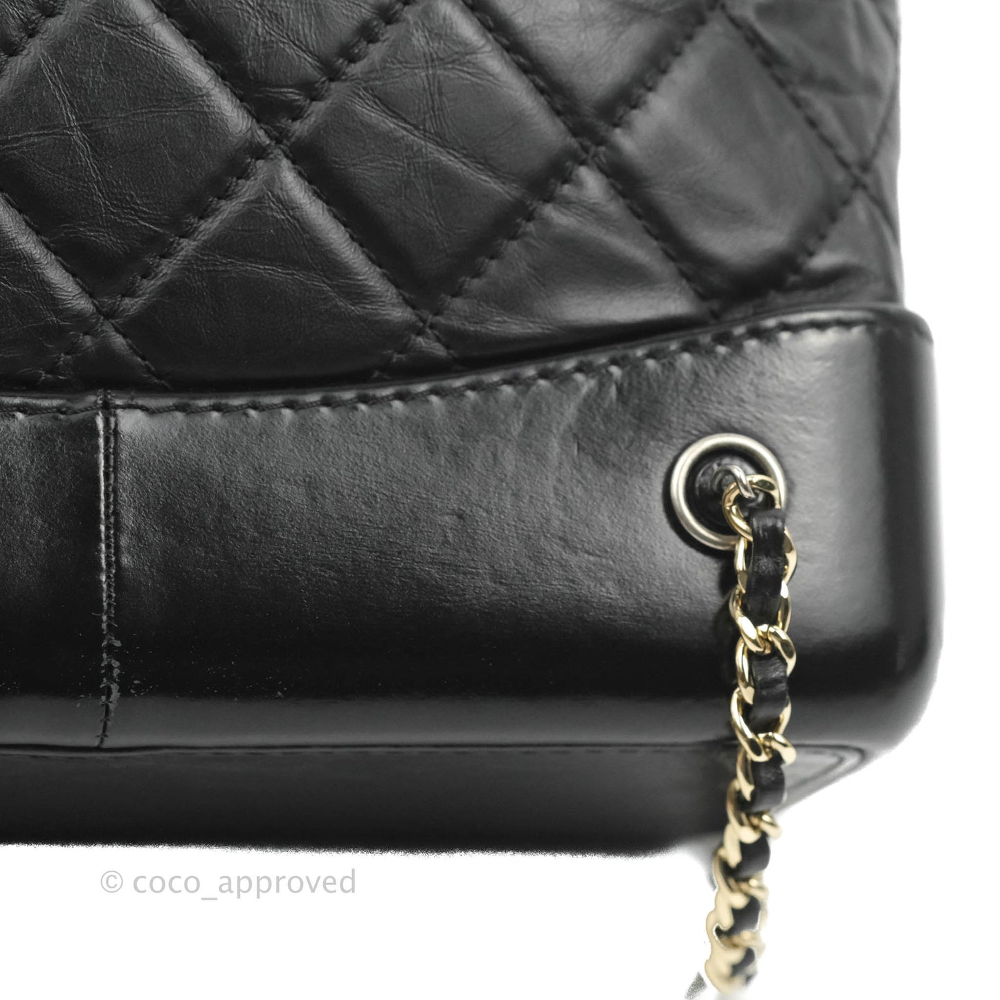 Chanel Small Gabrielle Backpack Black Aged Calfskin