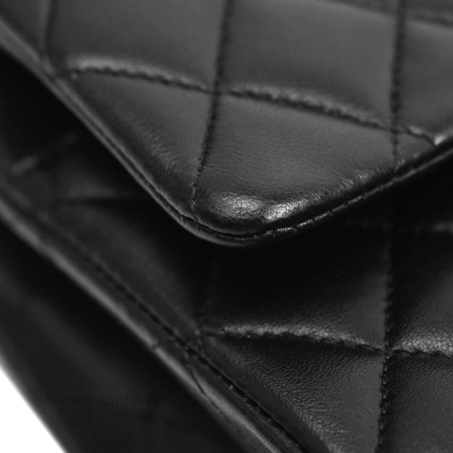 Chanel Classic Quilted M/L Medium Double Flap So Black Lambskin