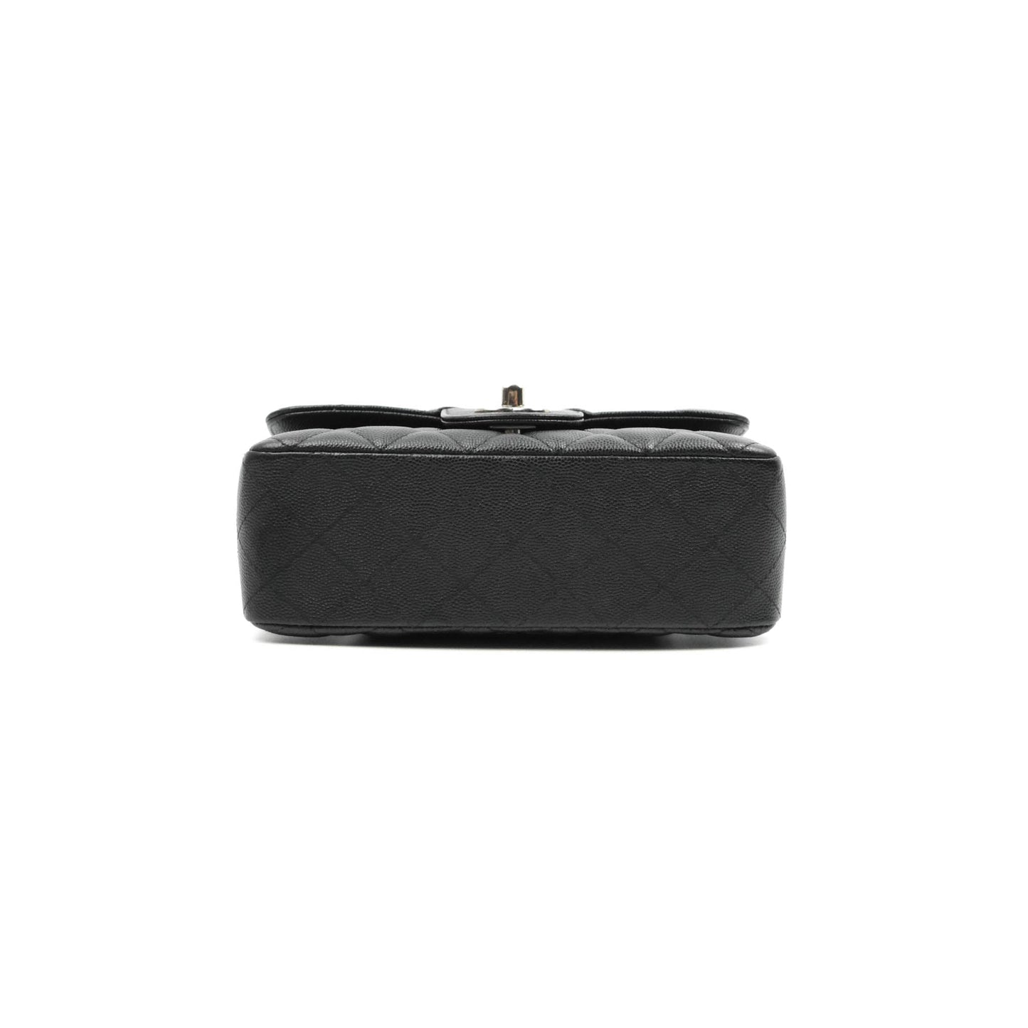 Chanel Classic Mini Rectangular Flap Black Caviar Silver Hardware