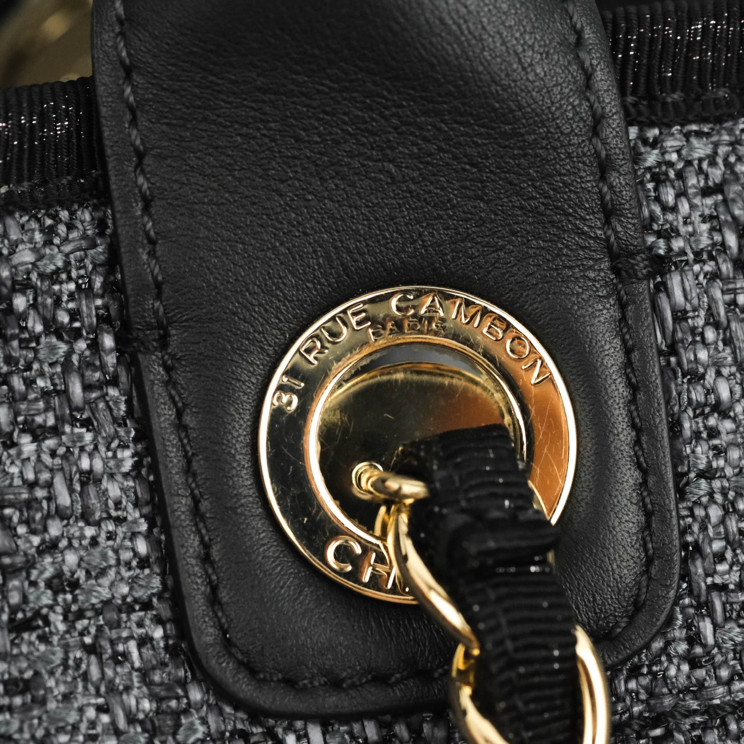 Chanel Canvas Deauville Large Tote Charcoal Grey