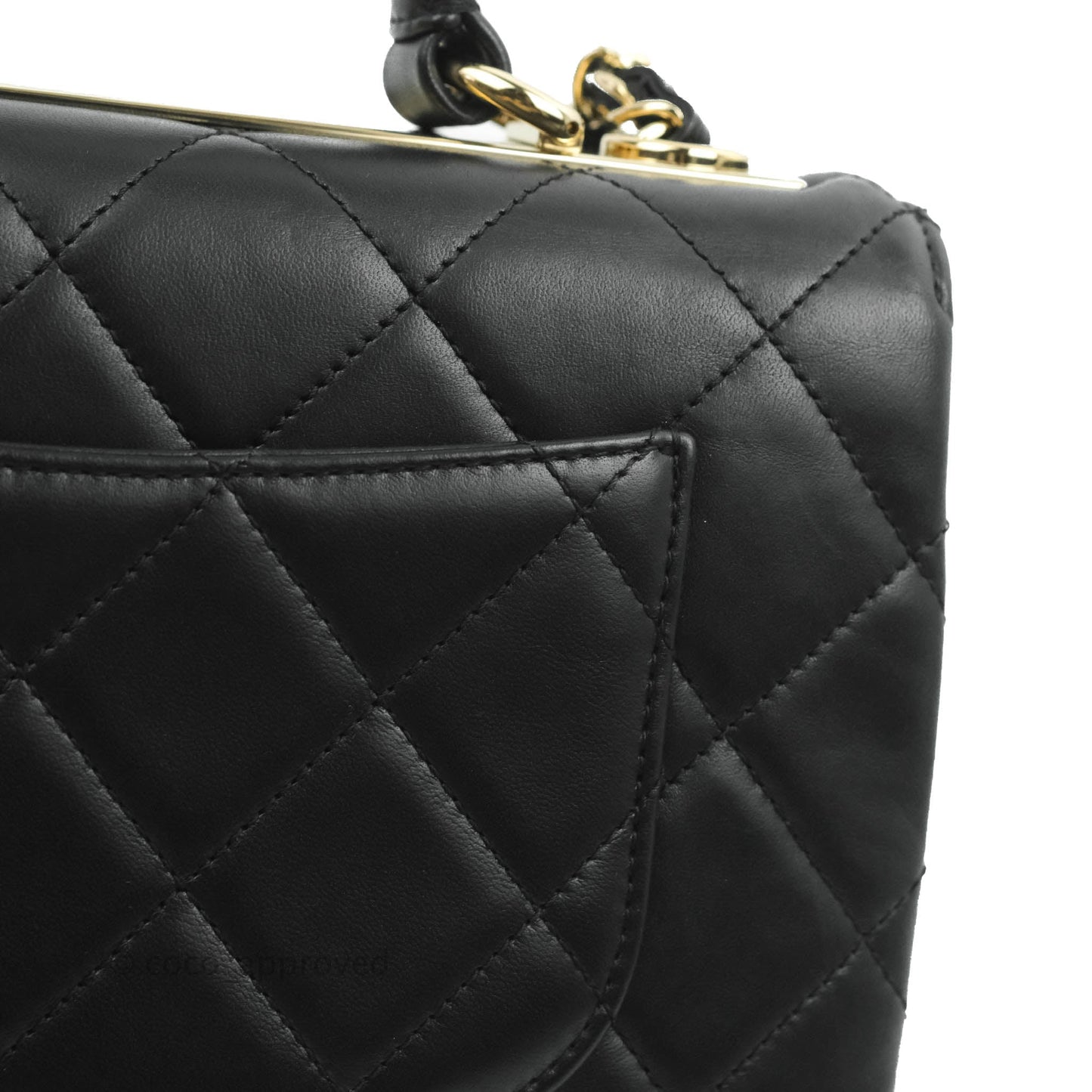 Chanel Small Trendy CC Black Lambskin Gold Hardware