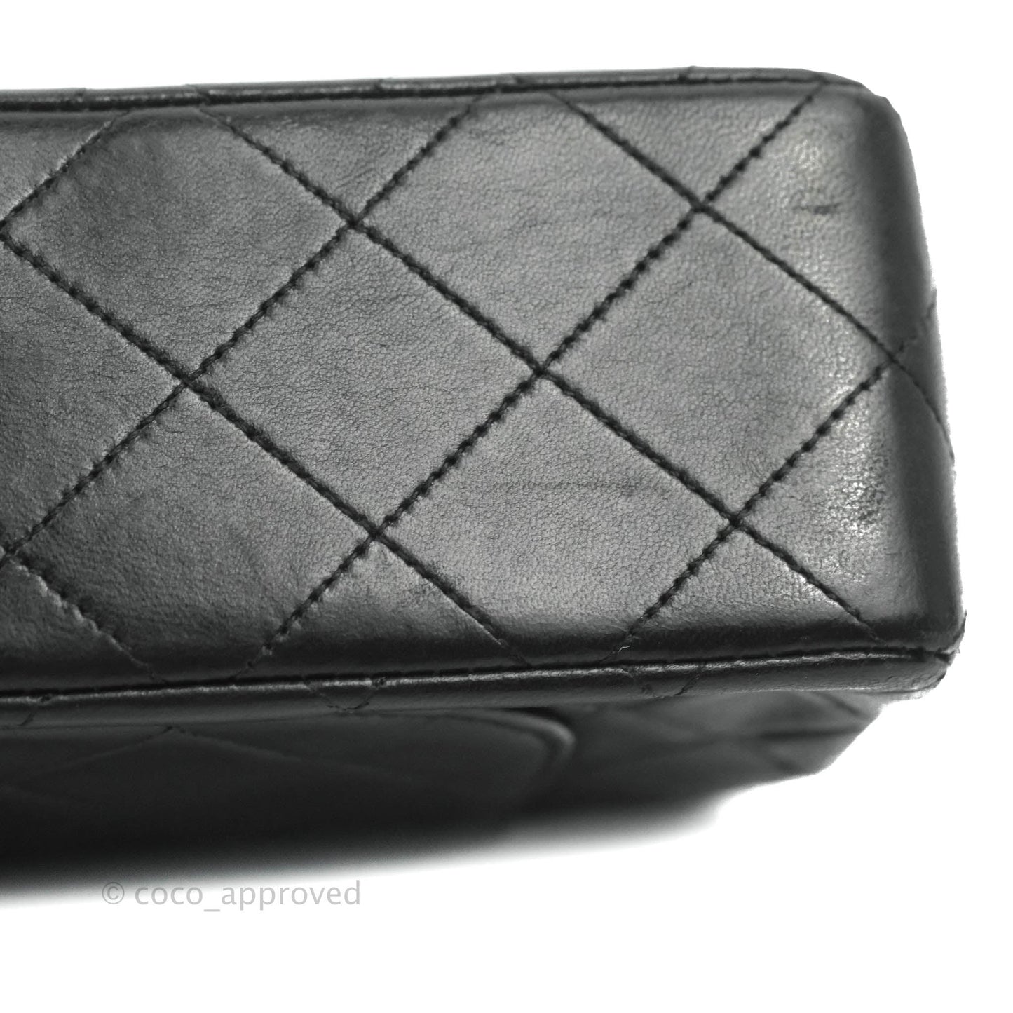 Chanel Vintage Classic Small S/M Flap Black Lambskin 24K Gold Hardware