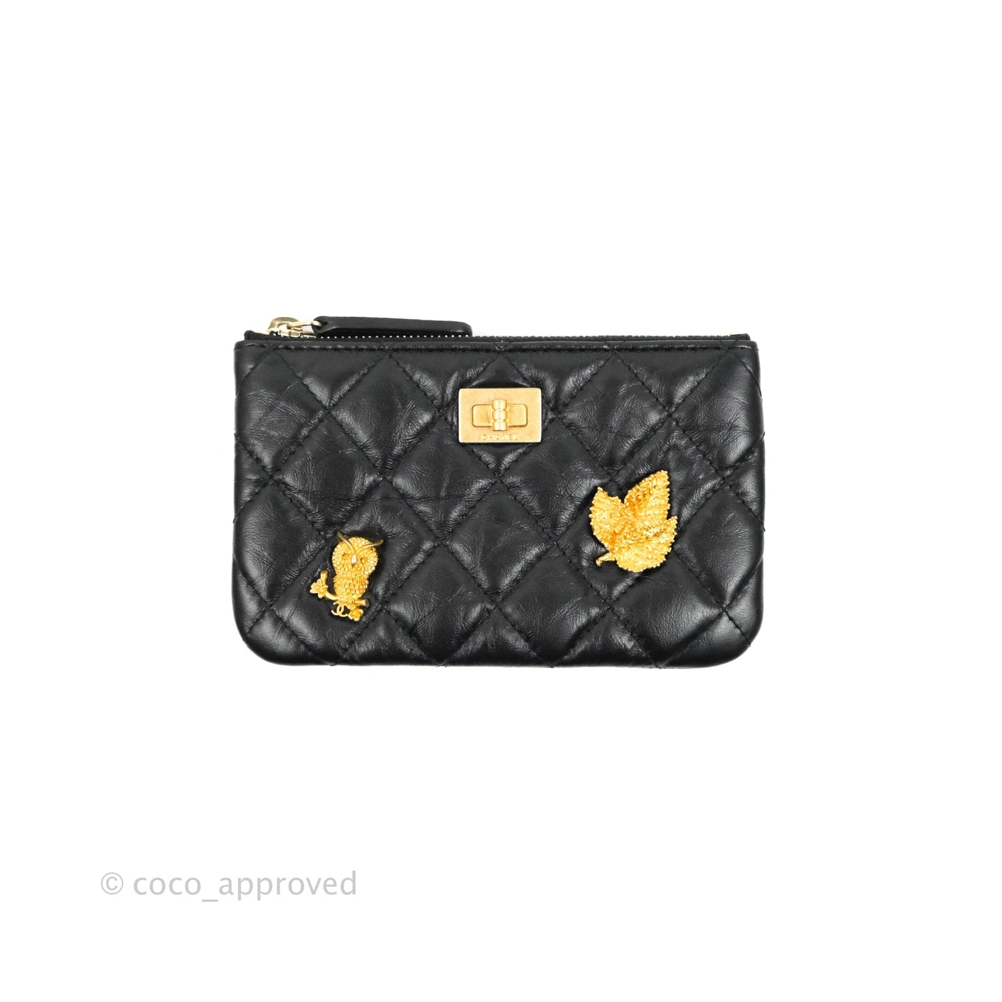 Chanel Quilted Mini Reissue O Case Gold Hardware Aged Calfskin