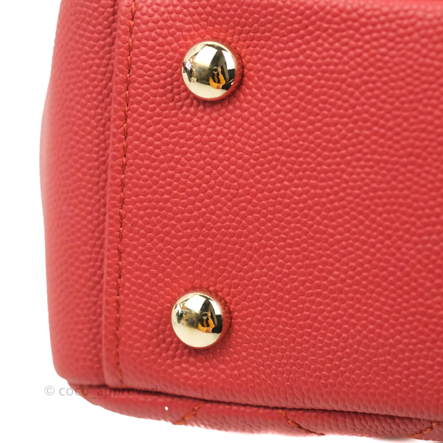 Chanel Quilted Small Business Affinity Flap Red Caviar Gold Hardware