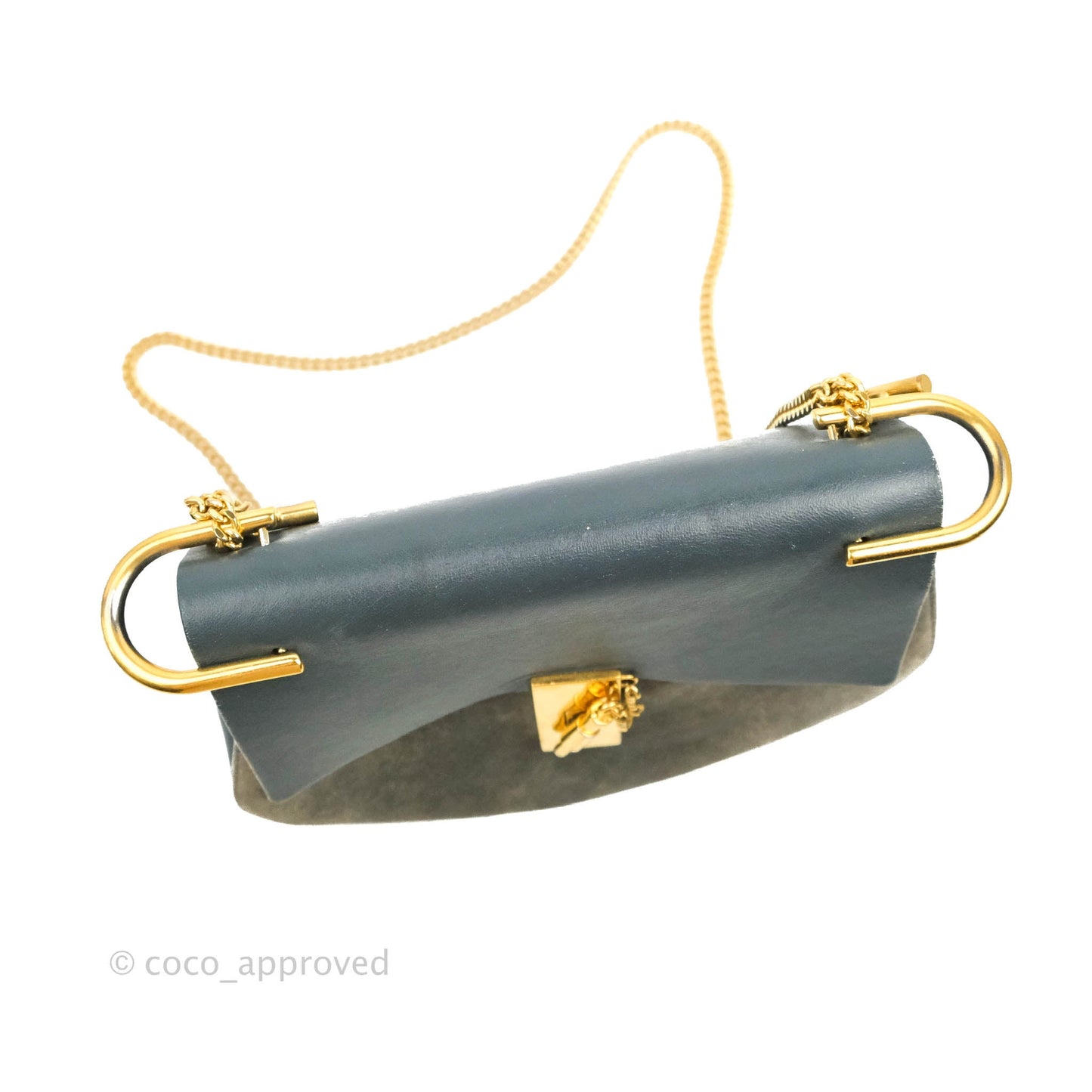Chloe Drew Crossbody Bag Cloudy Blue Suede