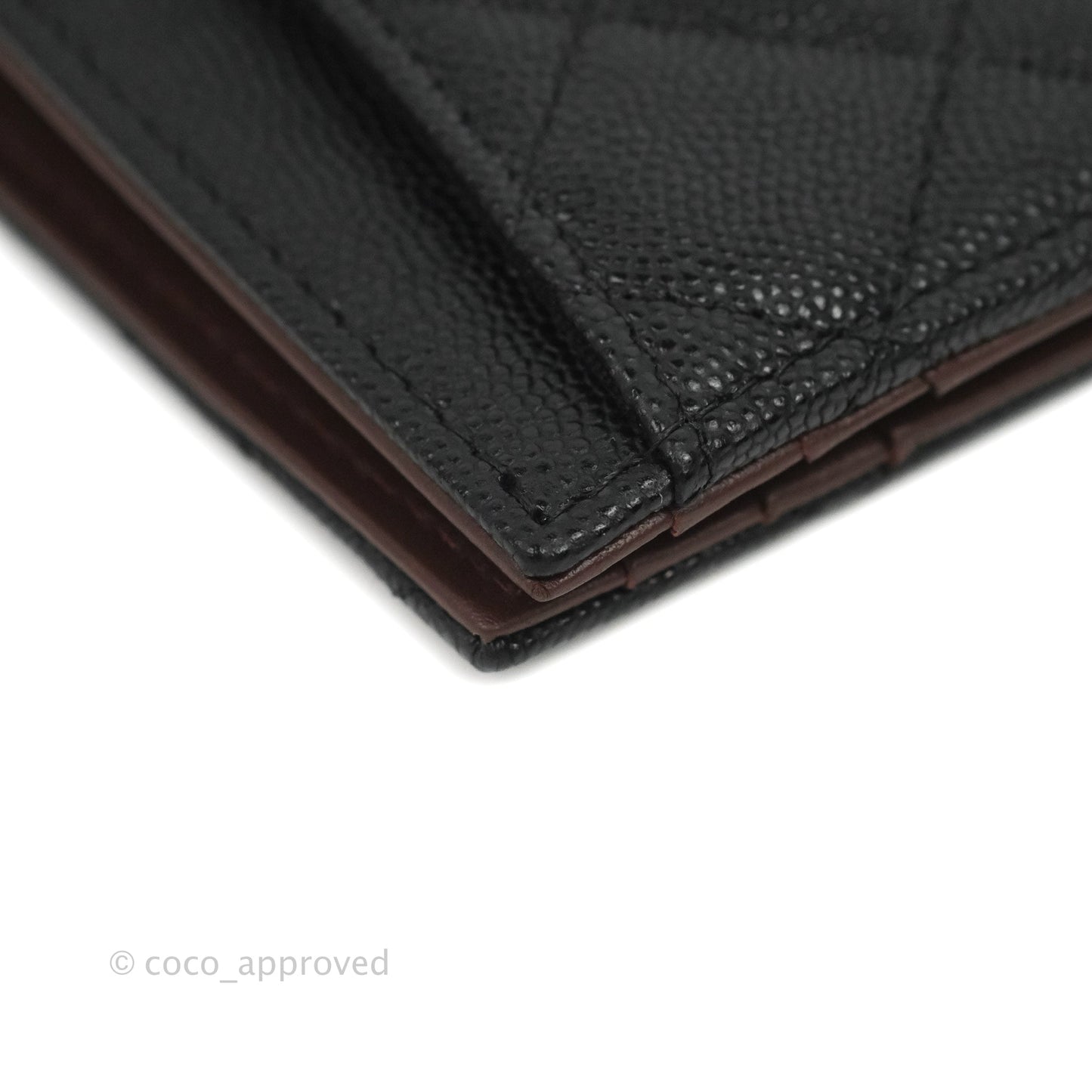 Chanel Quilted Mens Wallet Caviar Black Gold Hardware