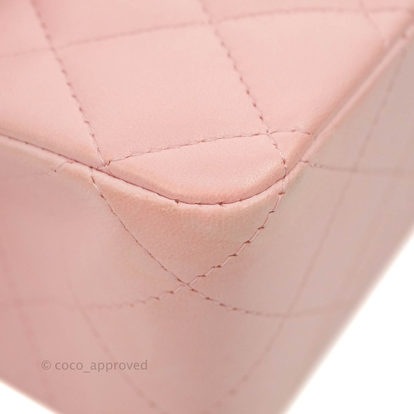 Chanel Classic M/L Medium Flap Quilted Pink Lambskin Gold Hardware