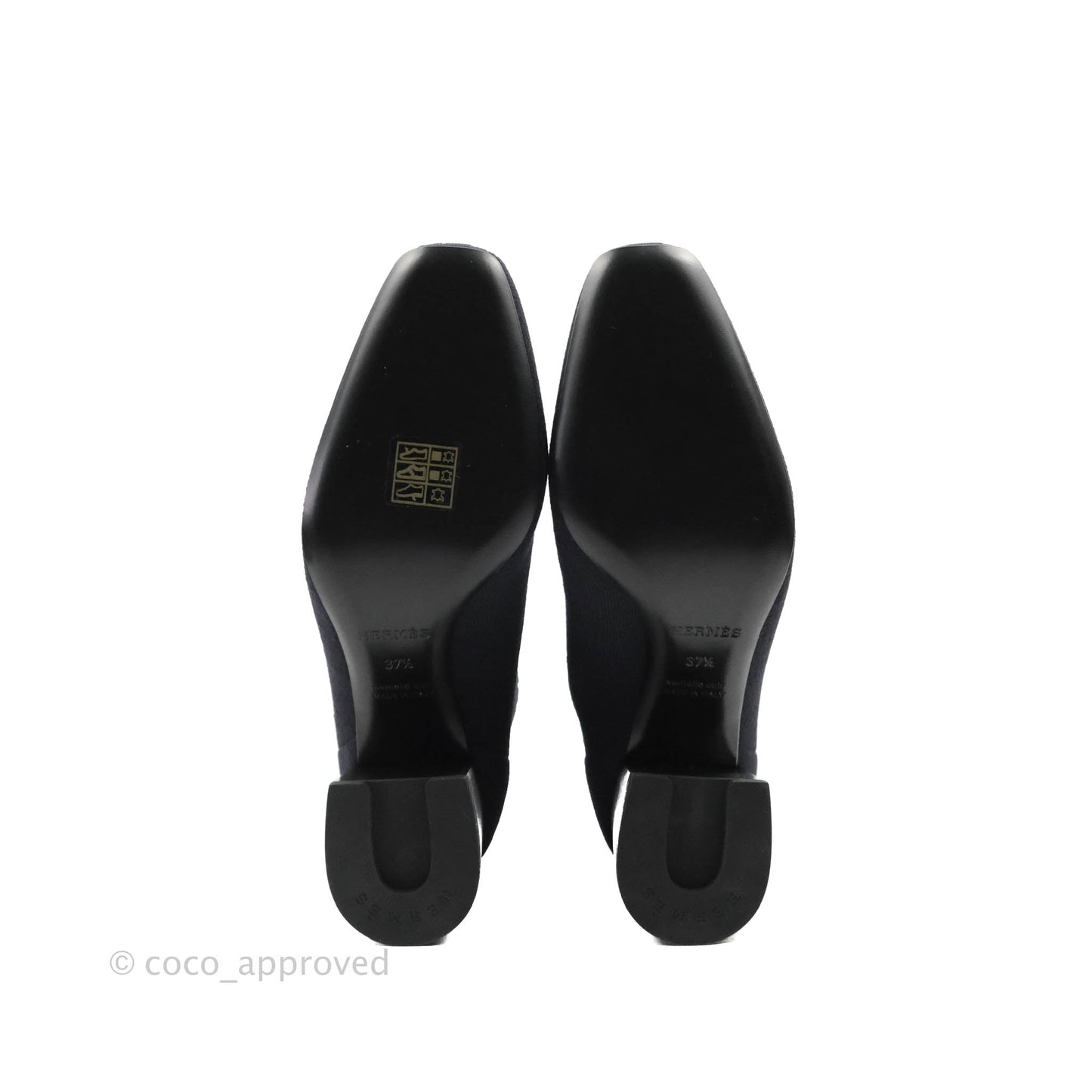Hermes Knit Calfskin Volver 60 Ankle Boots Black