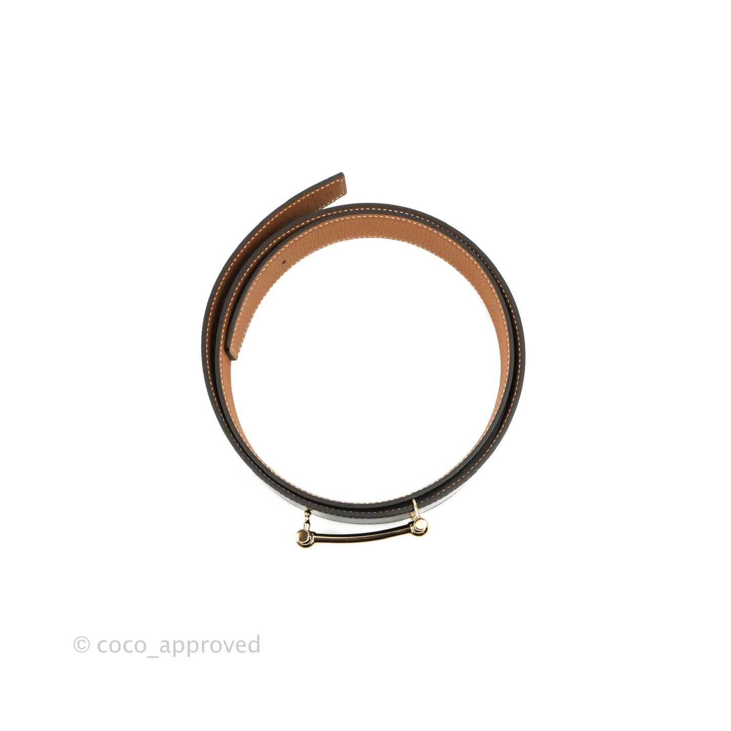 Hermès H d'Ancre Belt Buckle & Reversible Leather Strap Permabrass Hardware