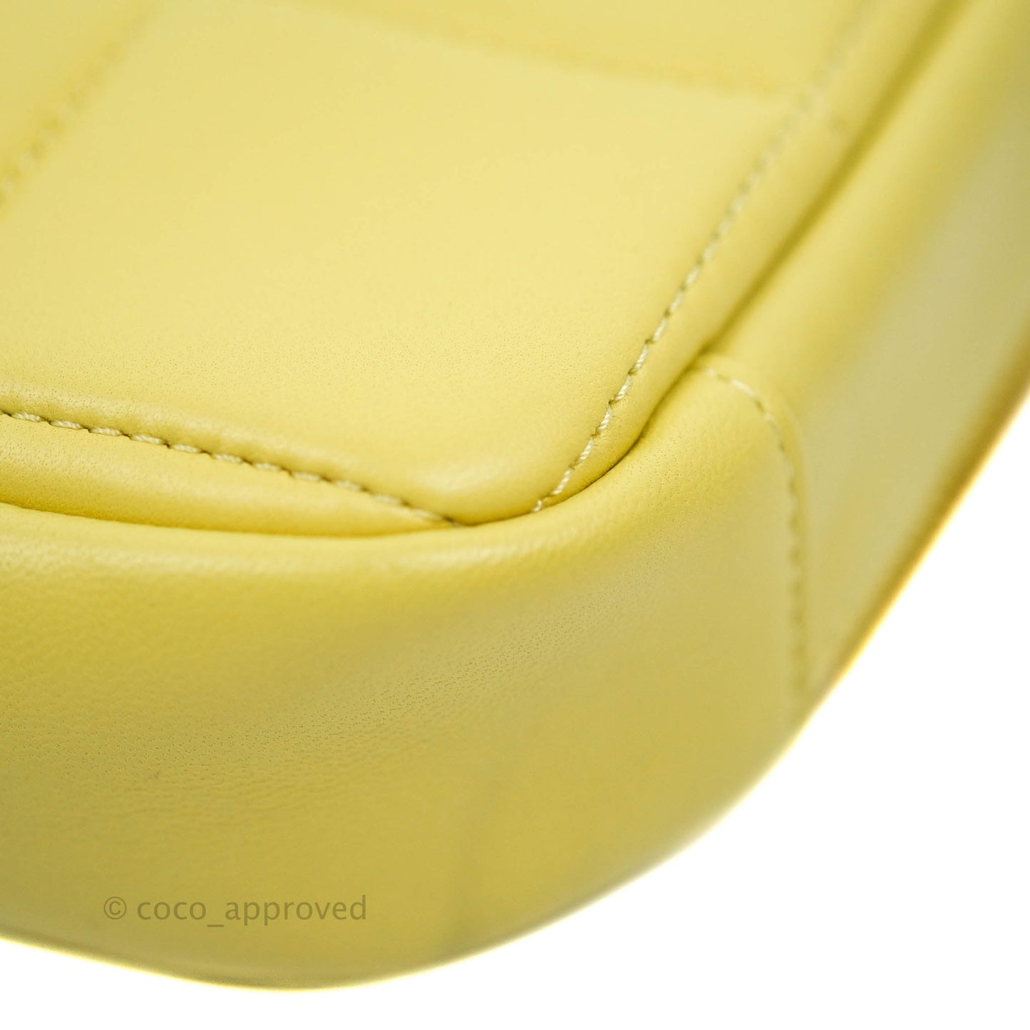 Chanel Quilted Diamond Cut Small Lambskin Yellow Gold Hardware Flap Bag