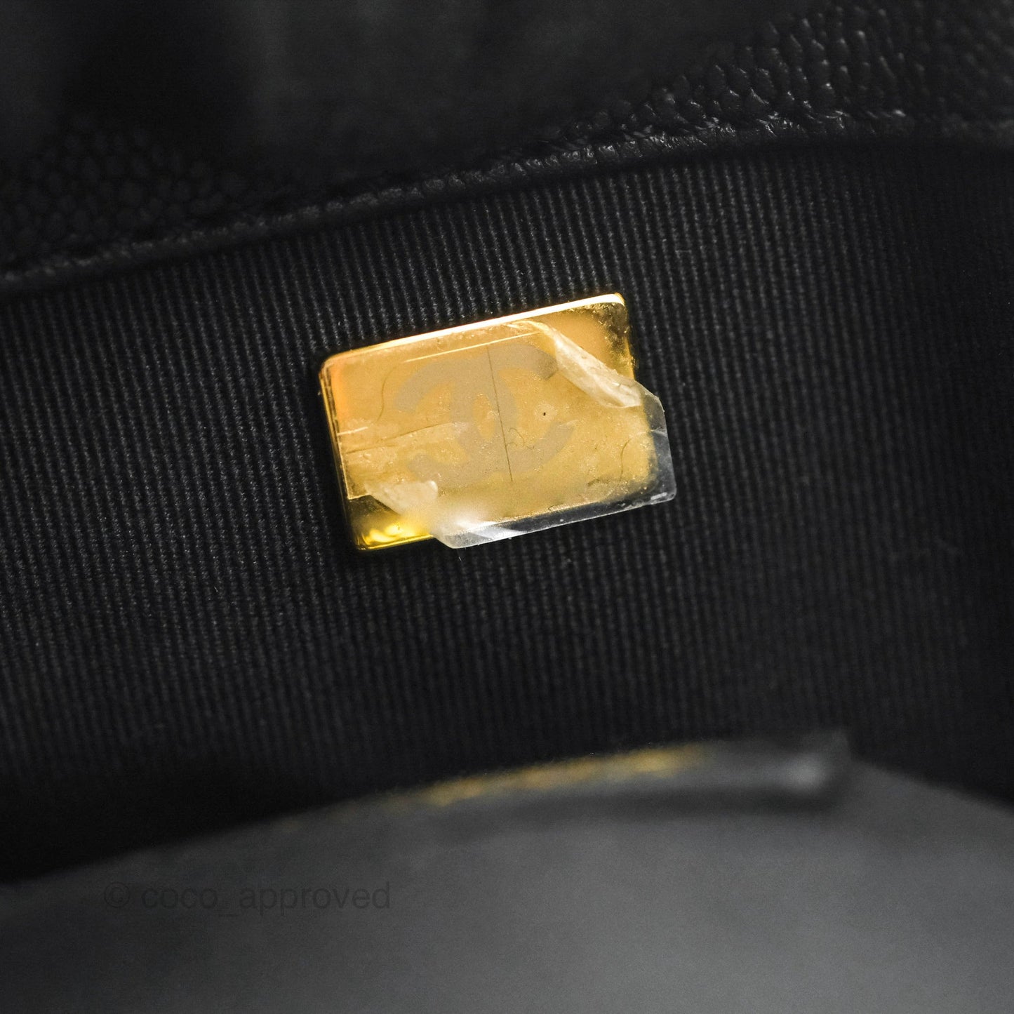 Chanel Small Boy Chain Around Black Caviar Gold Hardware