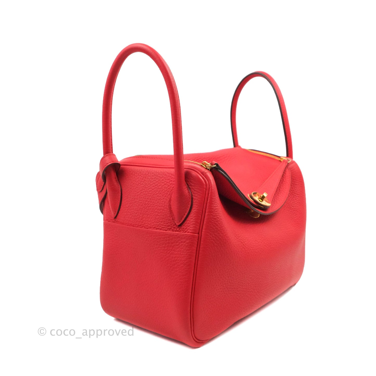 Hermès Lindy 26 Rouge de Coeur Clemence Gold Hardware