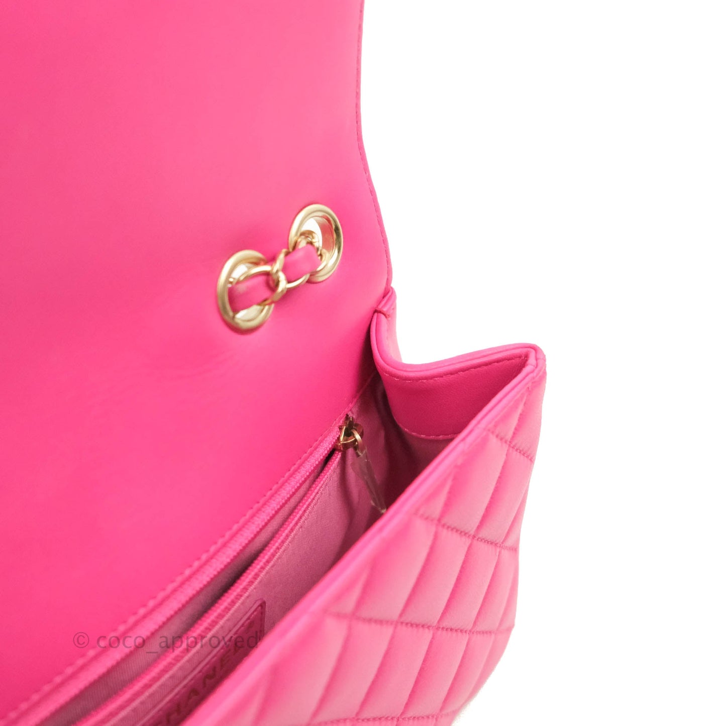 Chanel Quilted Small Flap Pink Lambskin Matte Gold Hardware
