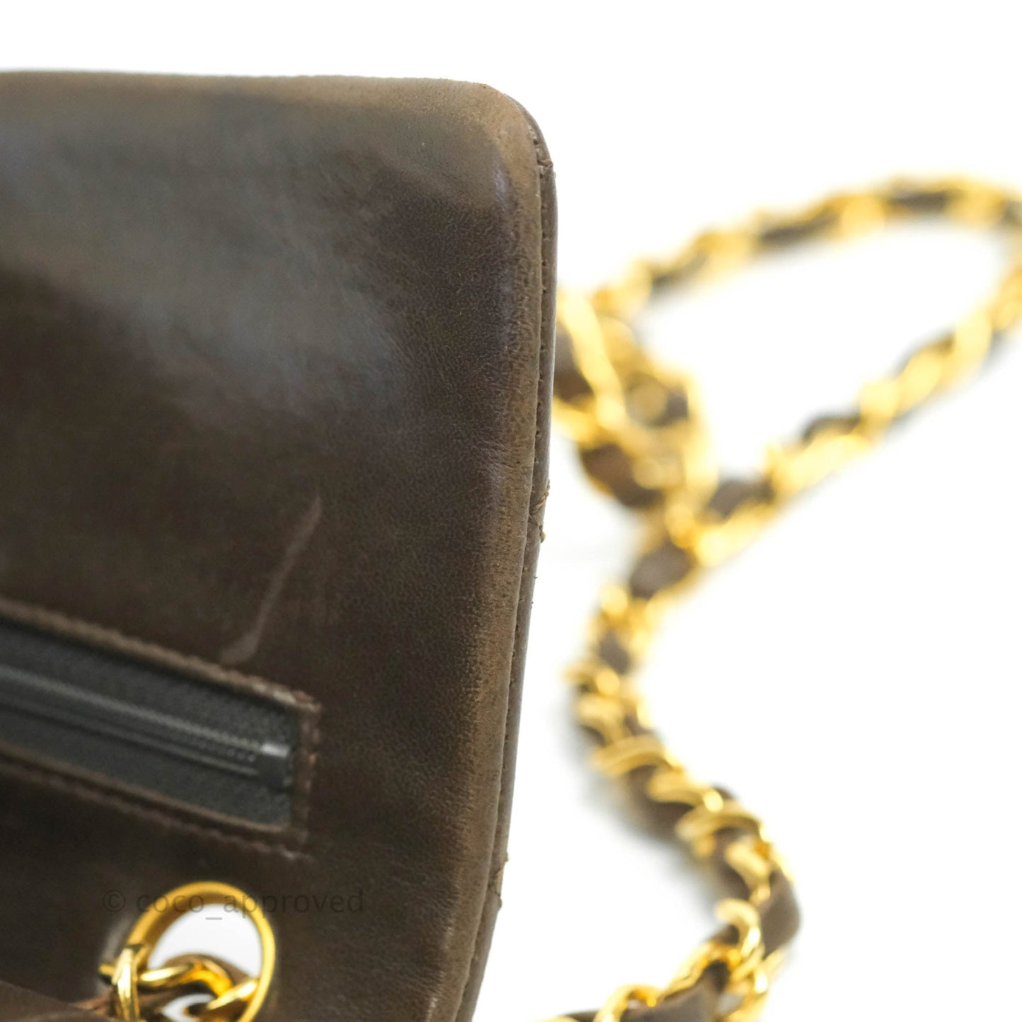Chanel Classic Vintage Small Flap Brown Lambskin 24K Gold Hardware