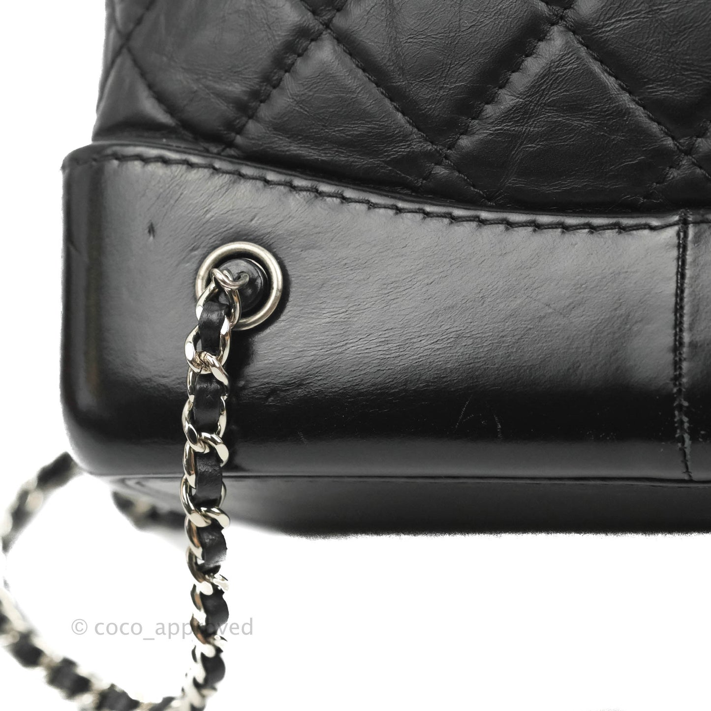 Chanel Small Gabrielle Backpack Black Aged Calfskin
