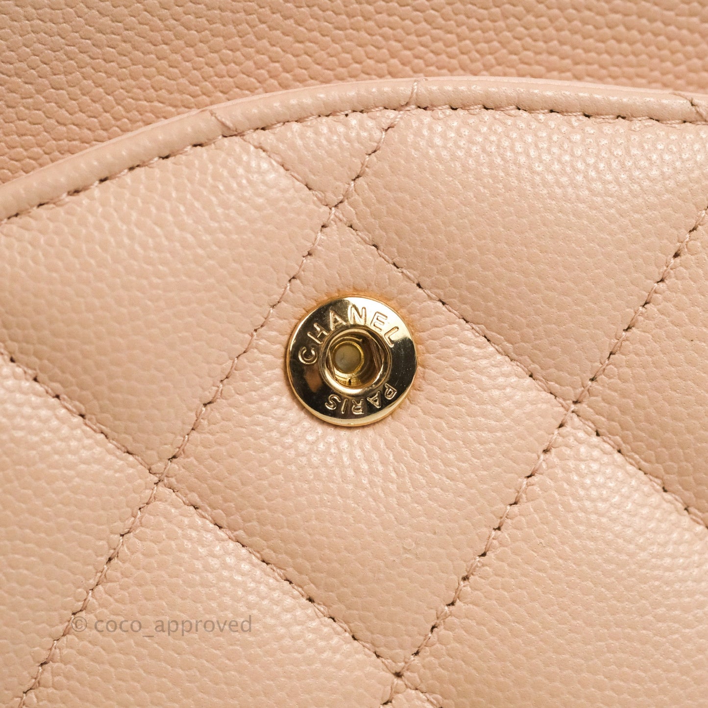 Chanel Jumbo Double Flap Rose Clair Pink Caviar Gold Hardware⁣⁣