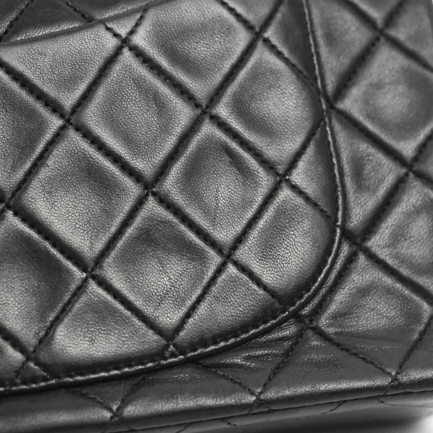 Chanel Vintage Classic Small S/M Flap Black Lambskin 24K Gold Hardware
