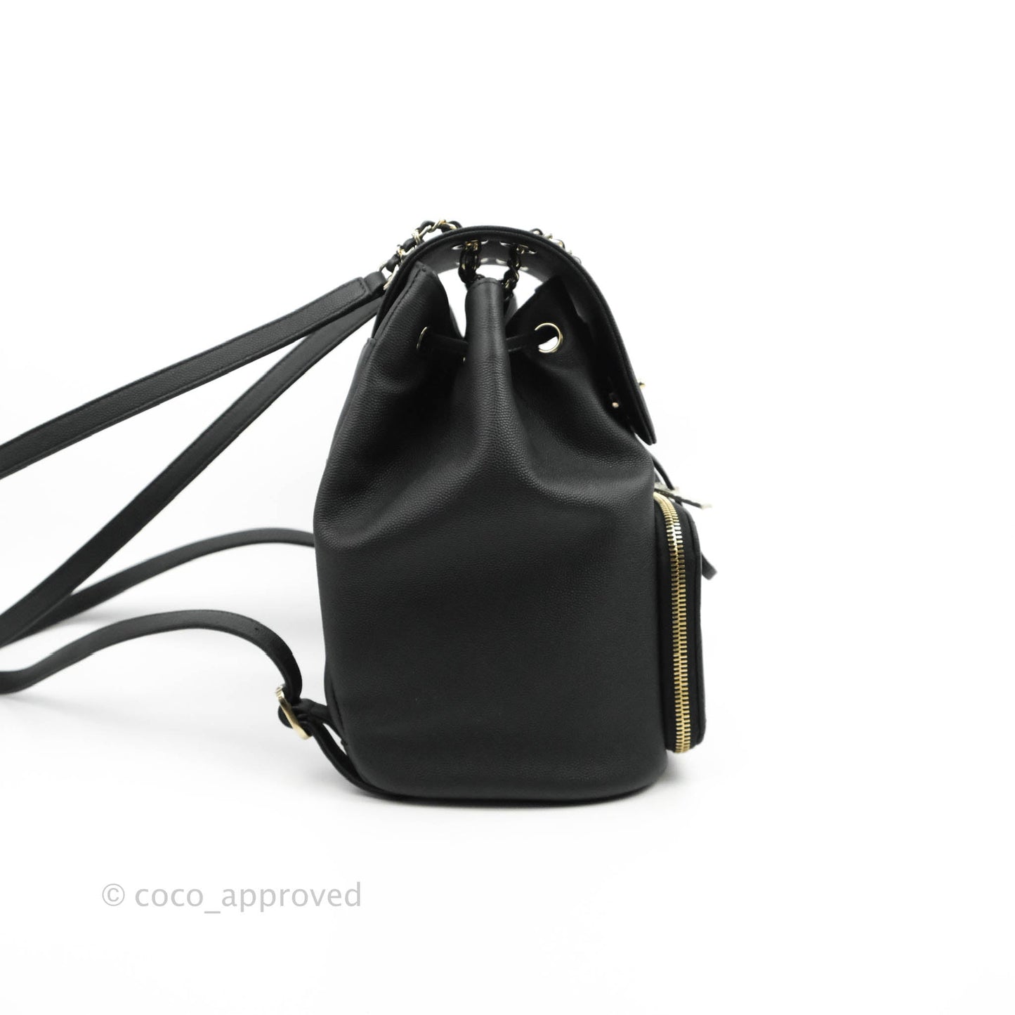 Chanel Quilted Business Affinity Backpack Black Caviar Gold Hardware