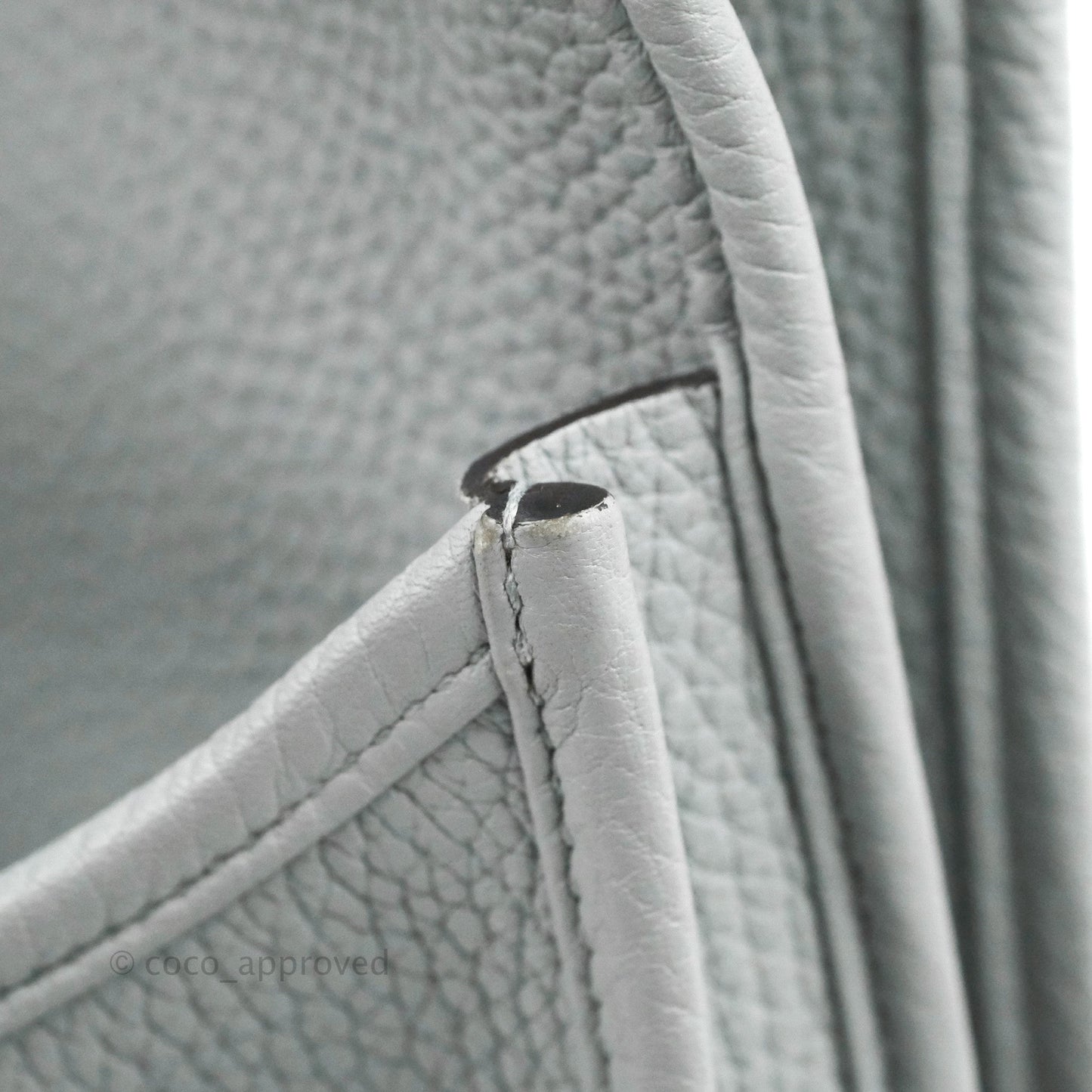 Hermes Evelyne III 29 Bleu Pale Clemence Palladium Hardware