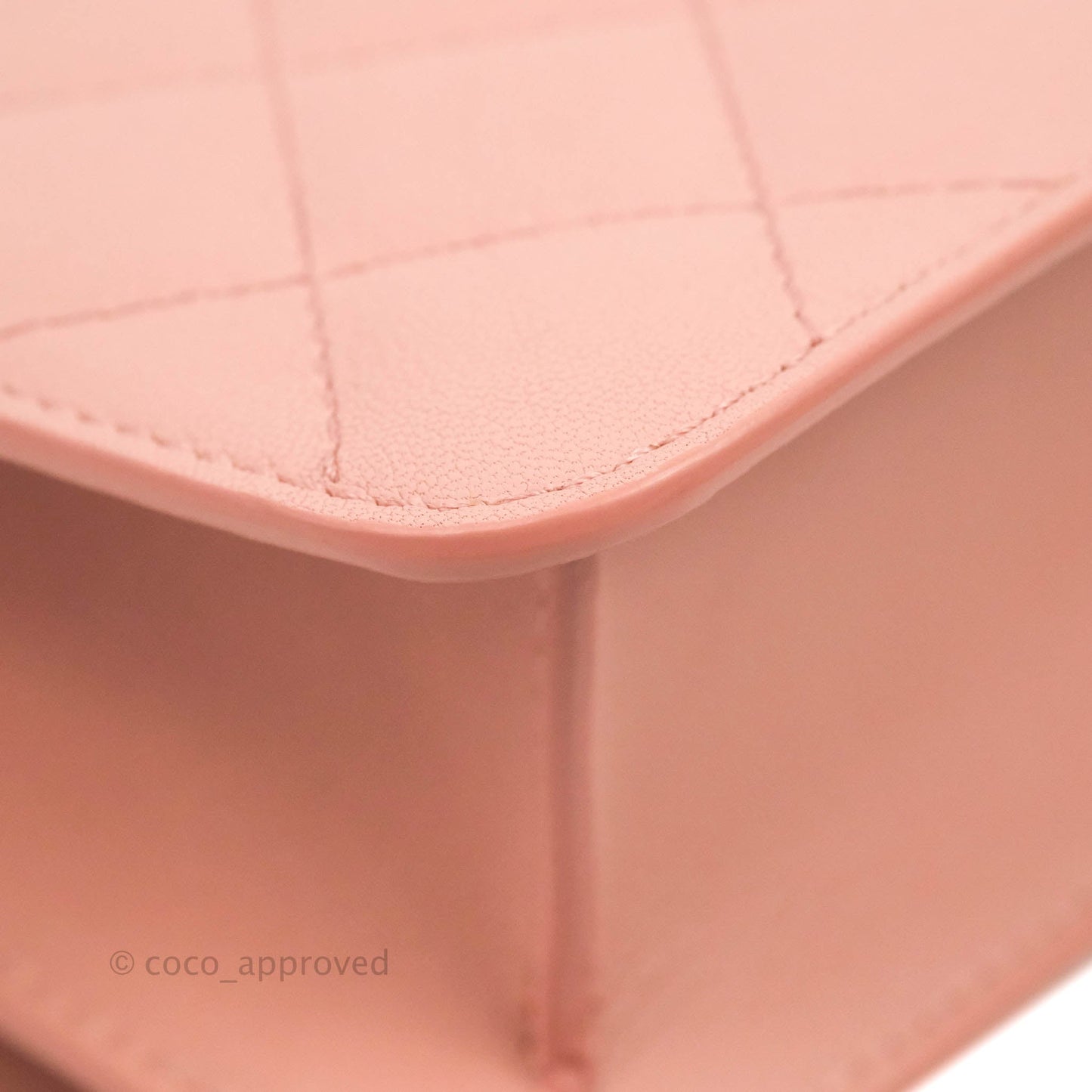 Chanel Small CC Box Flap Bag Pink Calfskin Silver Hardware