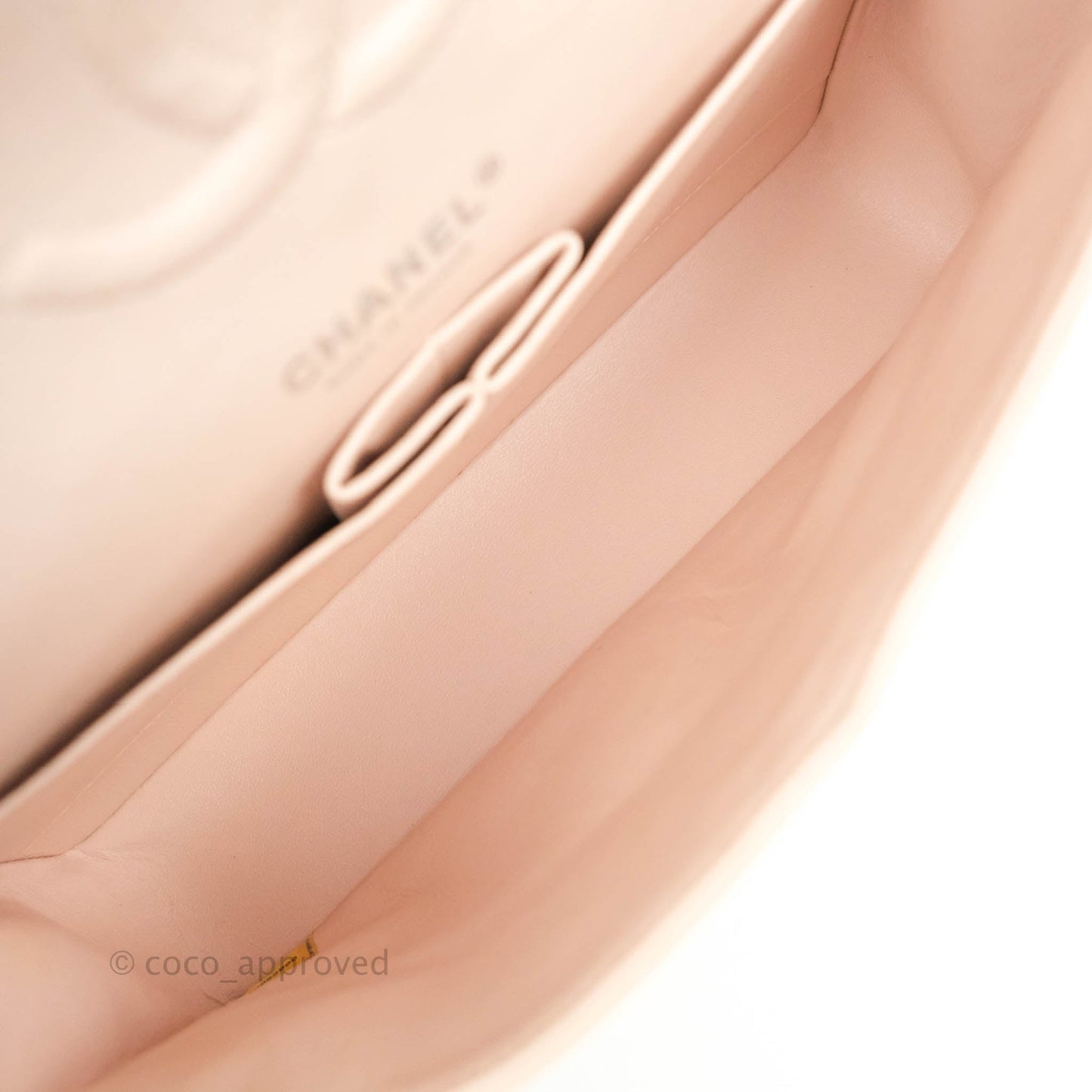 Chanel Classic M/L Medium Flap Quilted Sakura Pink Caviar Silver Hardware