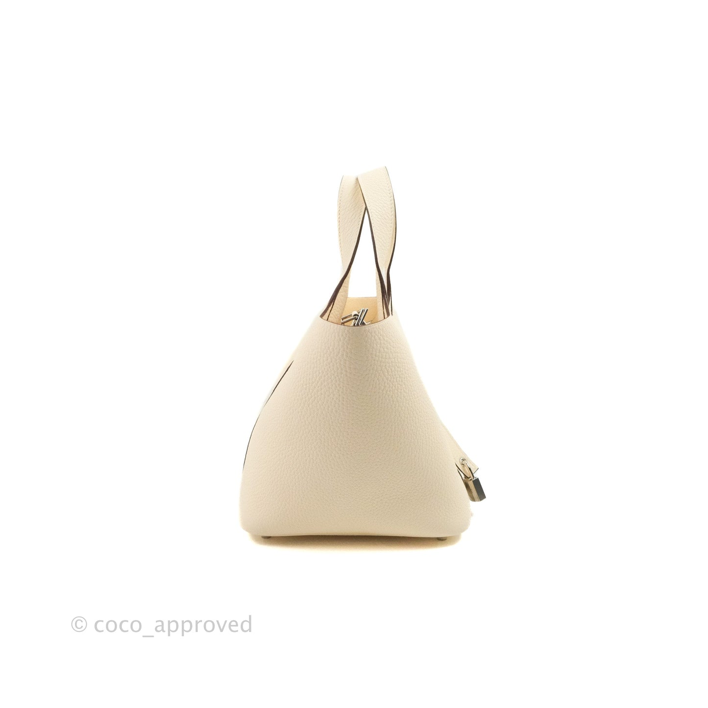 Hermès Picotin Lock 18 PM Nata Clemence Silver Hardware