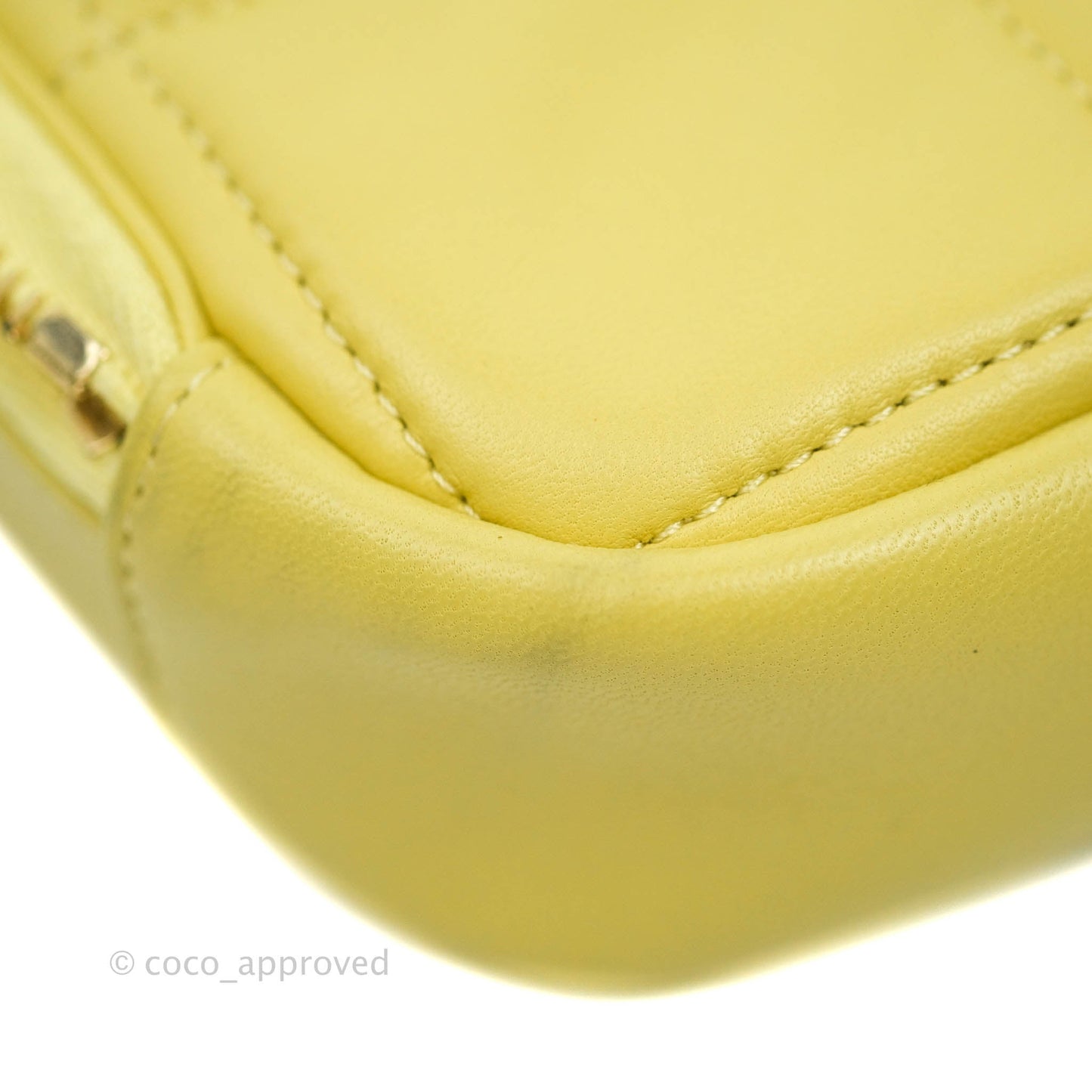 Chanel Quilted Diamond Cut Small Lambskin Yellow Gold Hardware Flap Bag