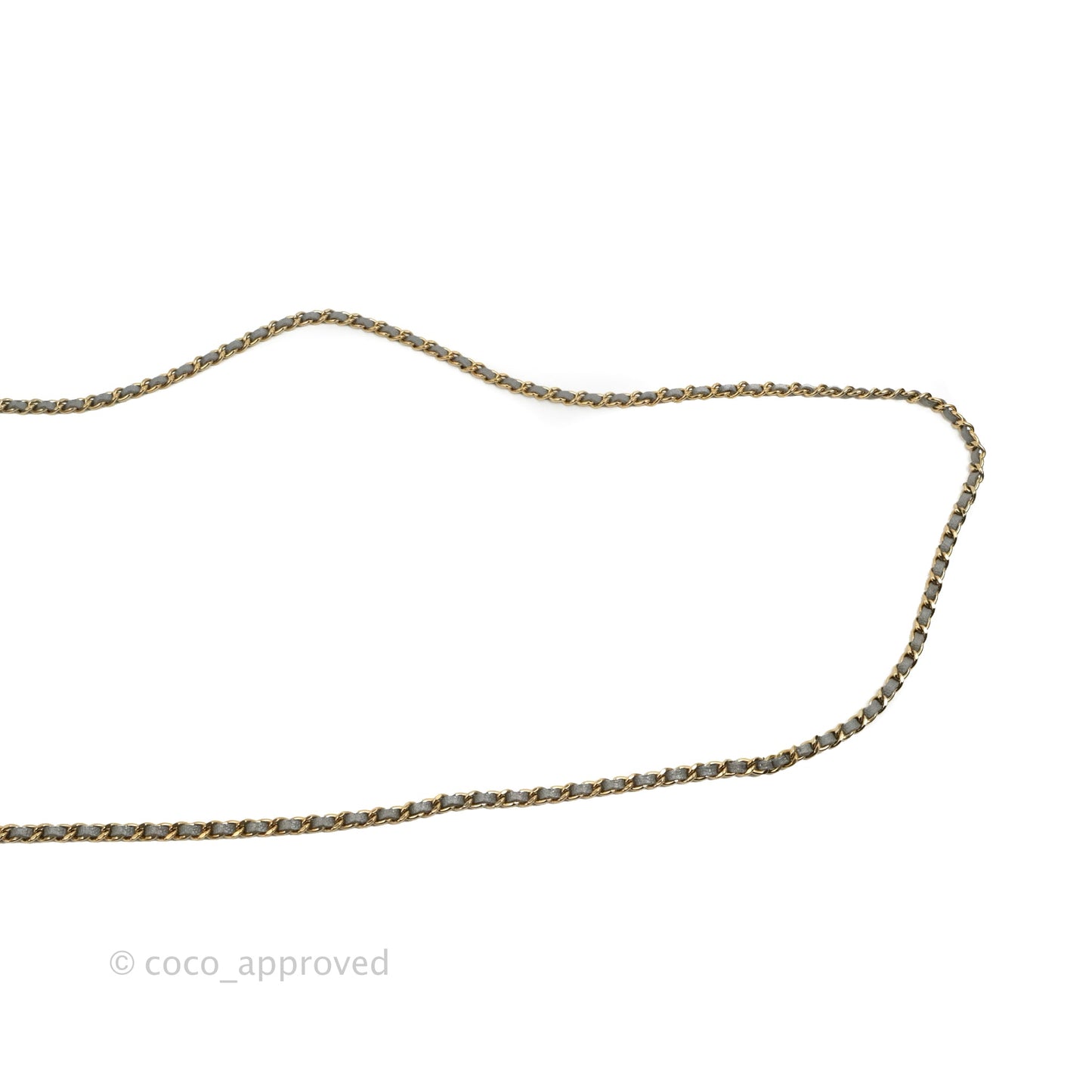 Chanel Quilted Classic Wallet on Chain WOC Grey Caviar Gold Hardware