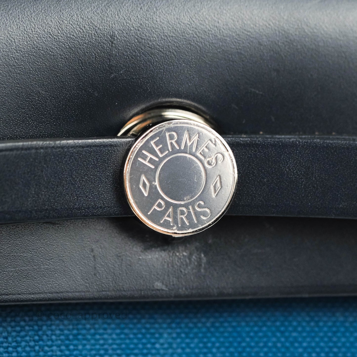 Hermès Herbag Zip 31 Bleu Ocean/Bleu Indigo Canvas Palladium Hardware